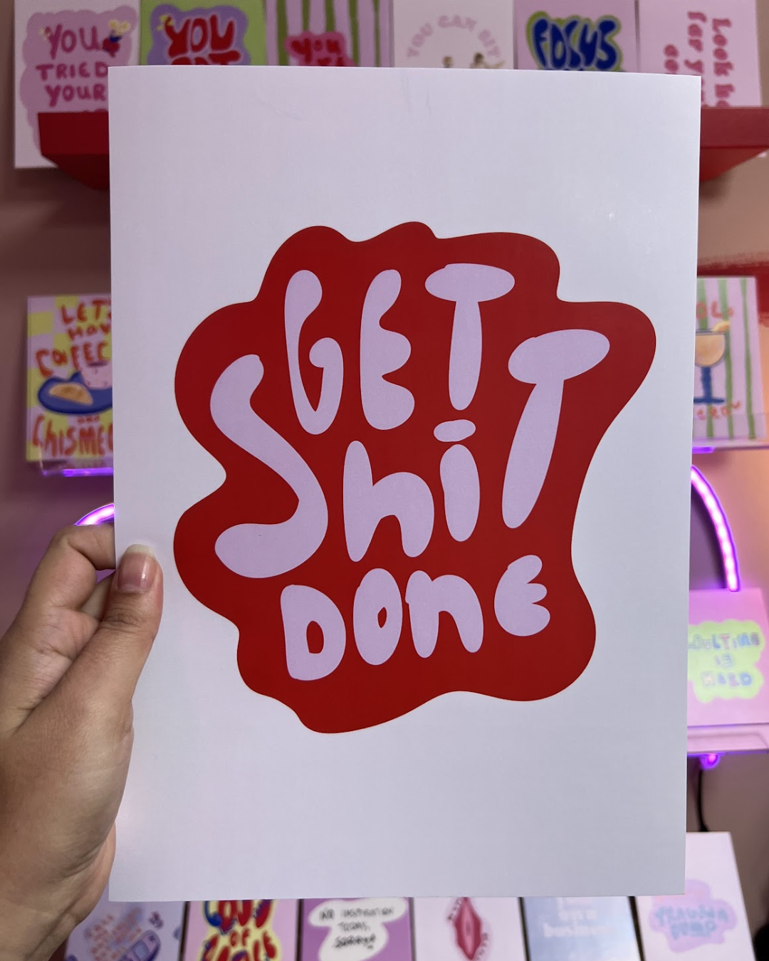 Get shit done Poster & Postcard