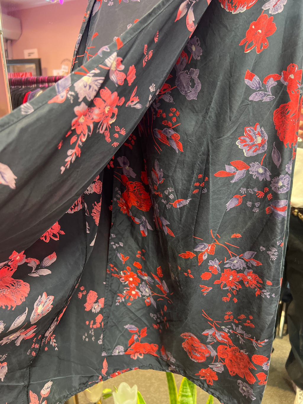 Wrap silk skirt