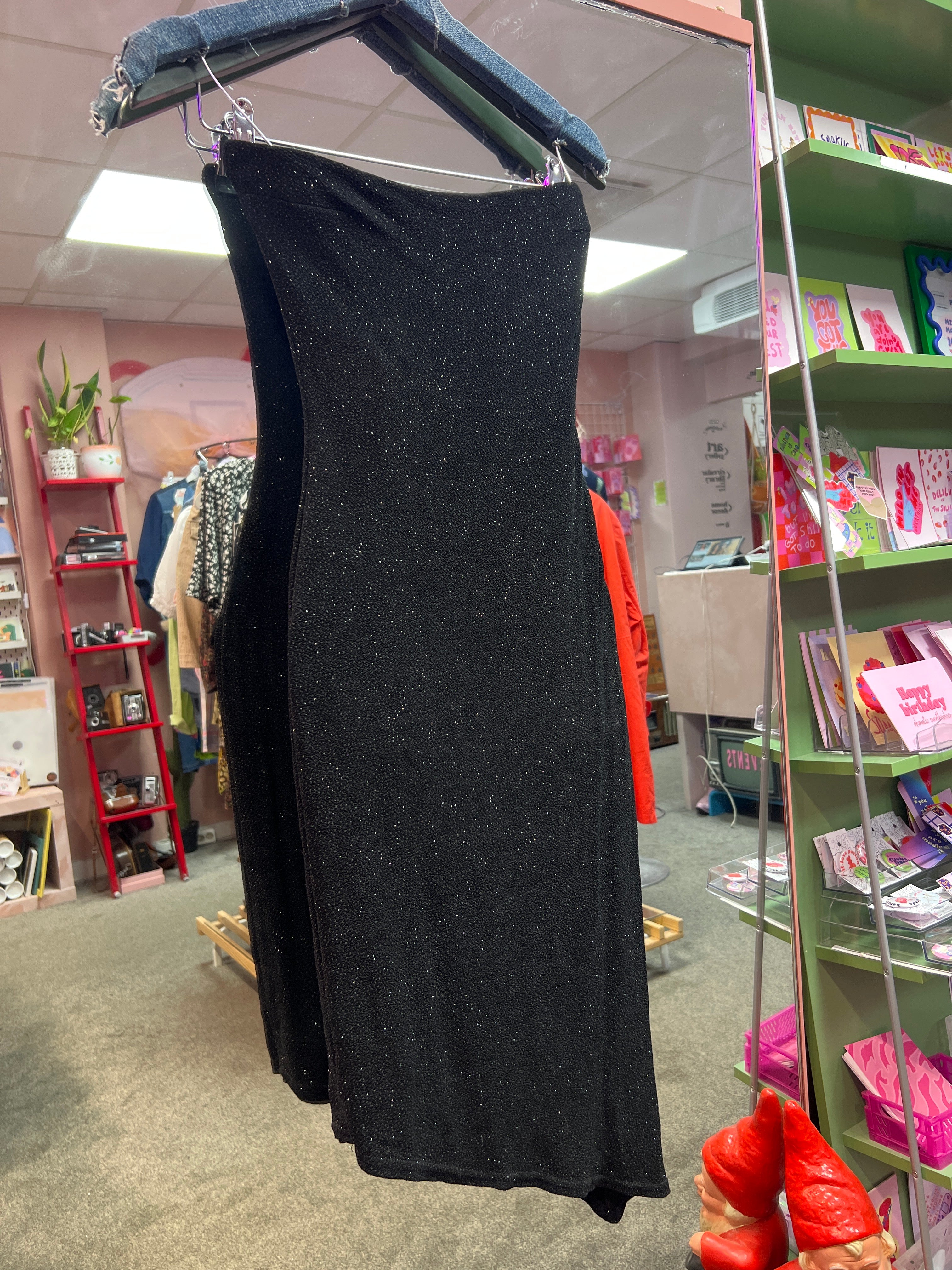 Sparkly black dress Y2K vibes Jessica McClintock