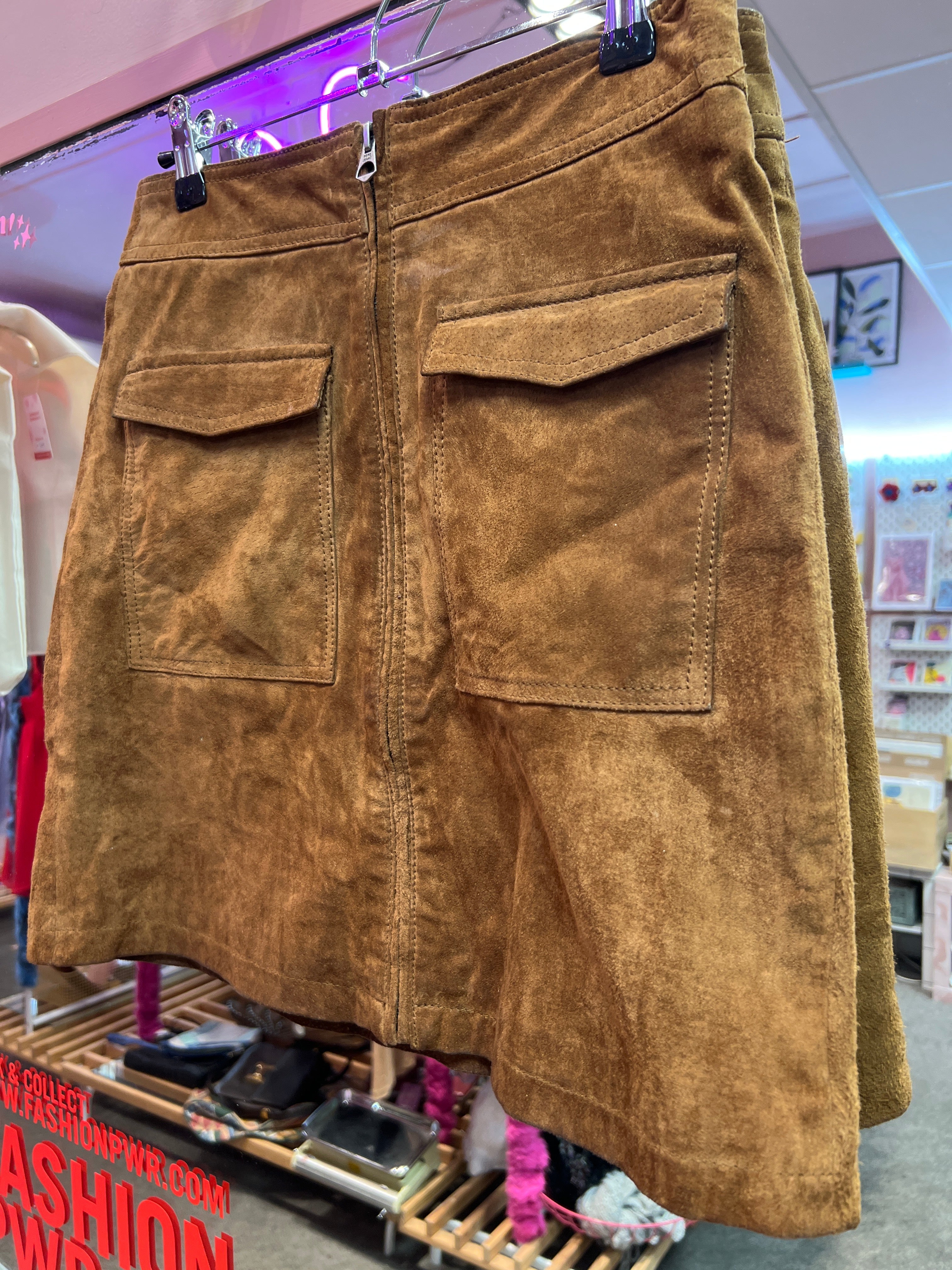 Brown Pepe Leather skirt
