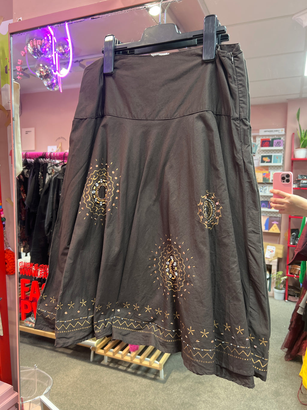 Mandalas brown skirt