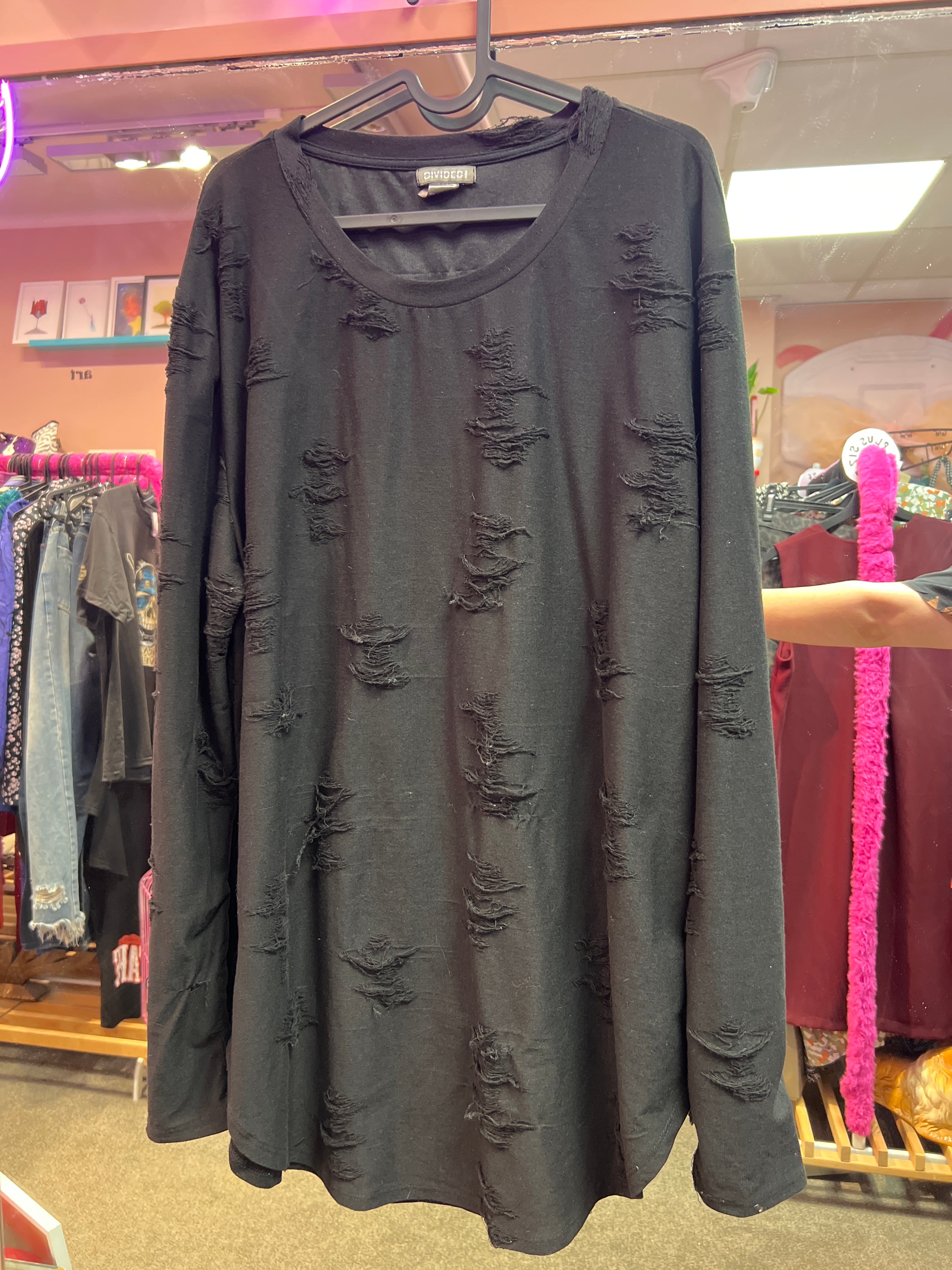 Skjorta, gotisk, rave, sliten, Divided