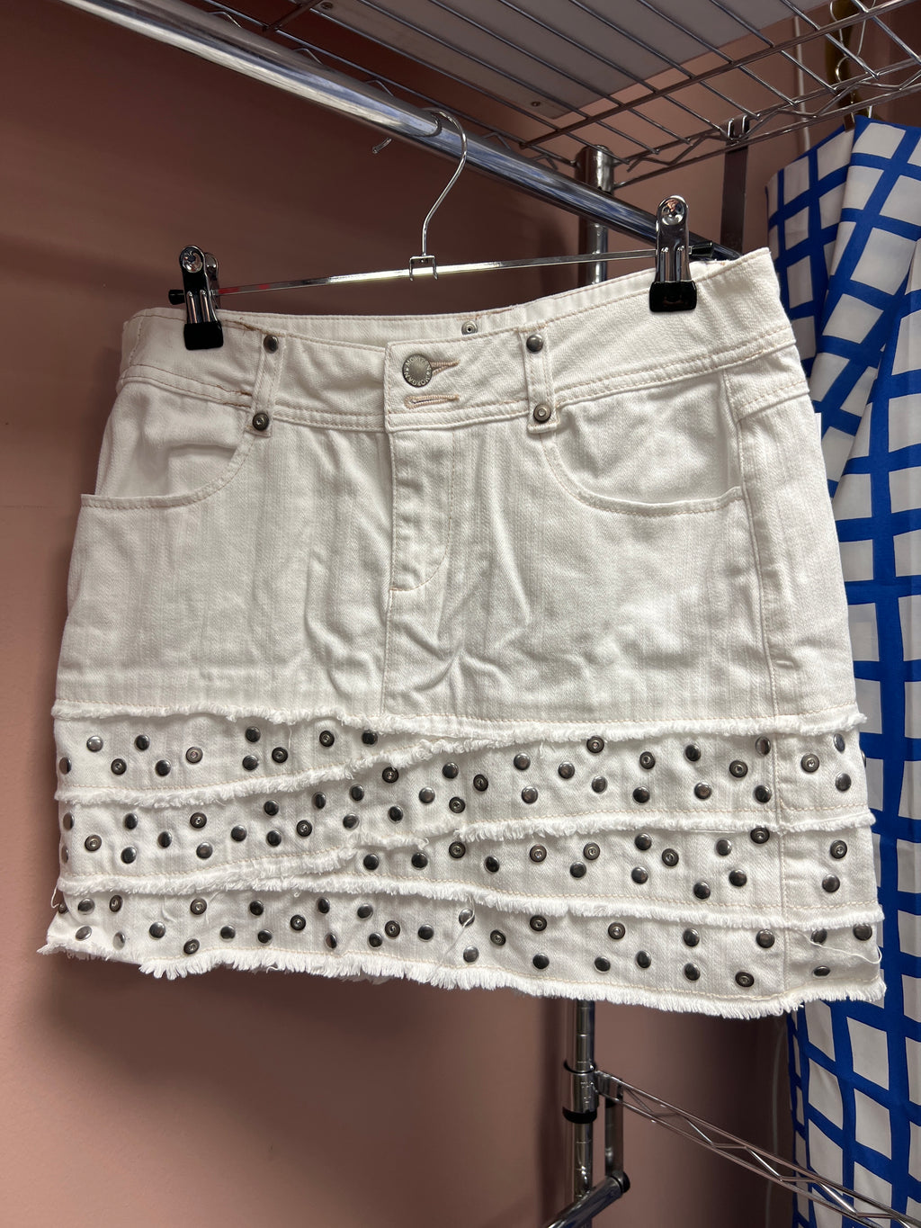 Morgan white studs skirt