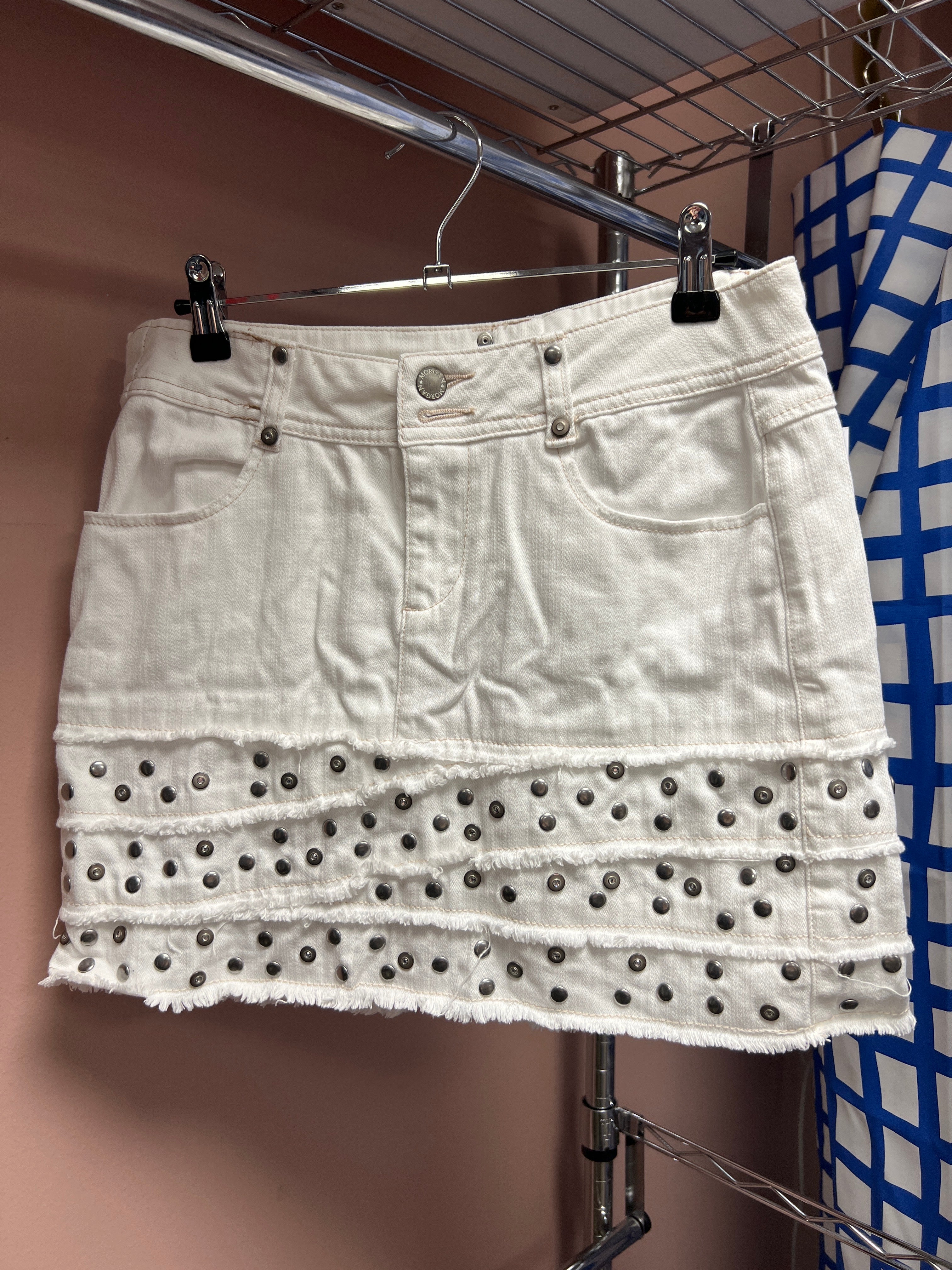 Morgan white studs skirt