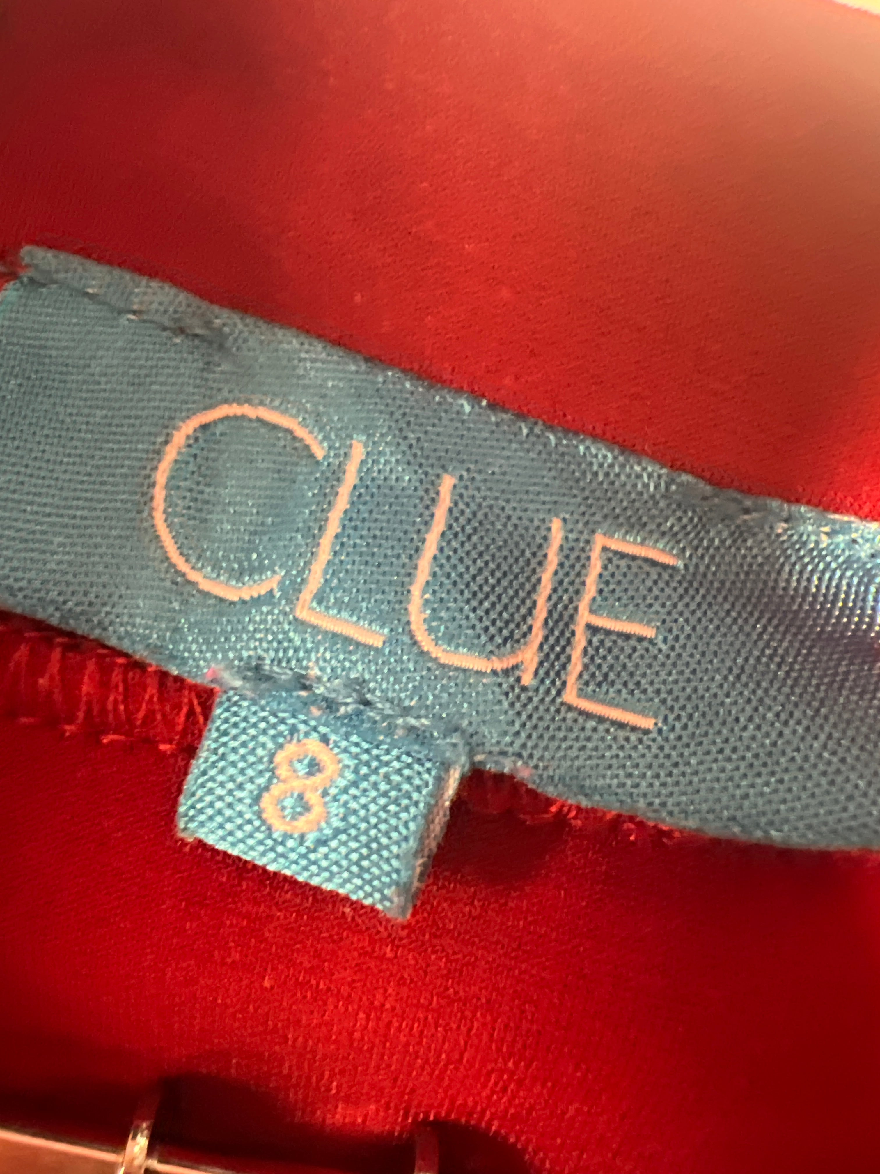 Clue red wine dress