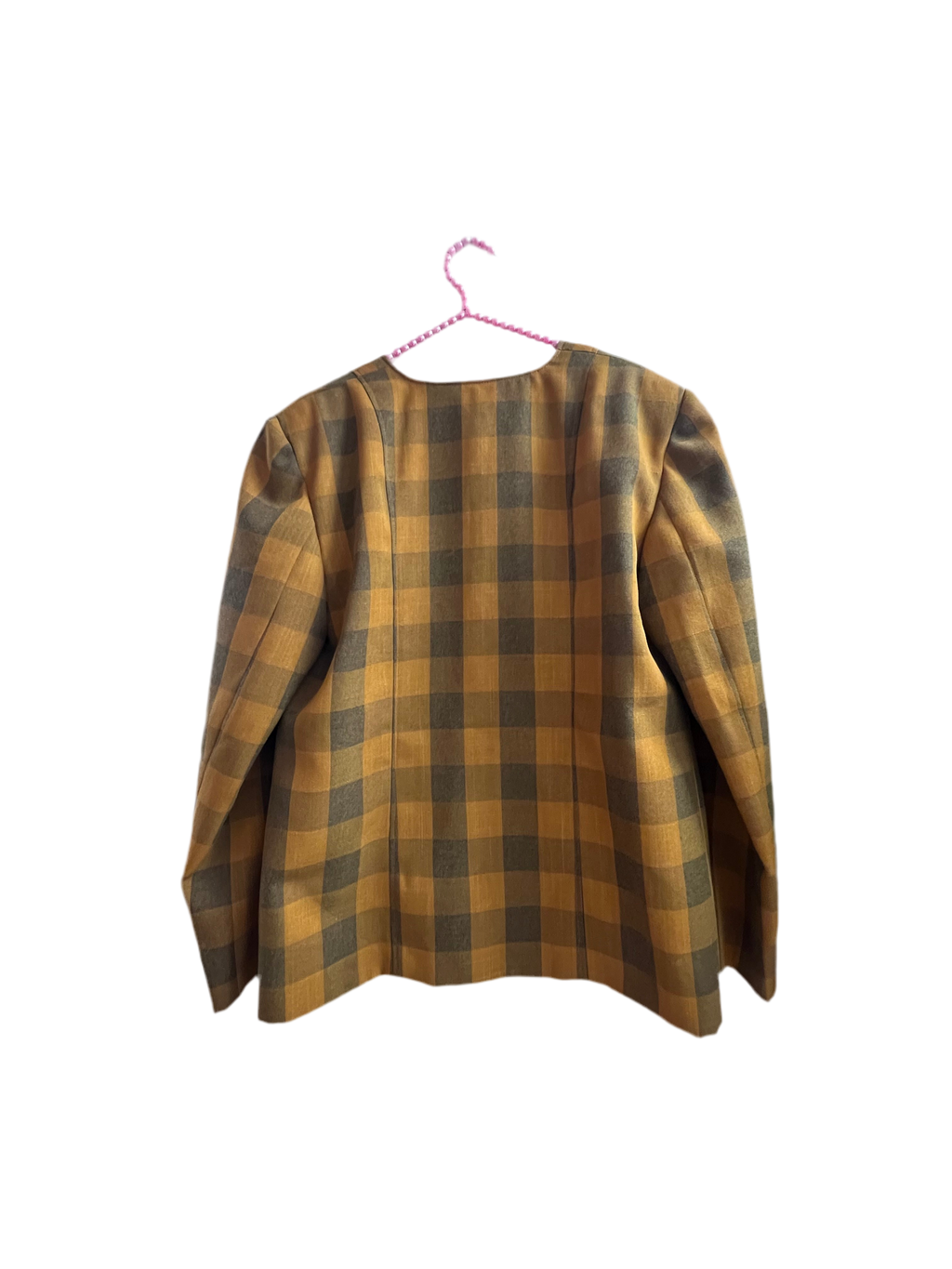 Checkered Mustard Blazer