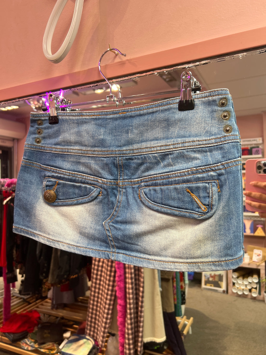 Mini mini jeans skirt