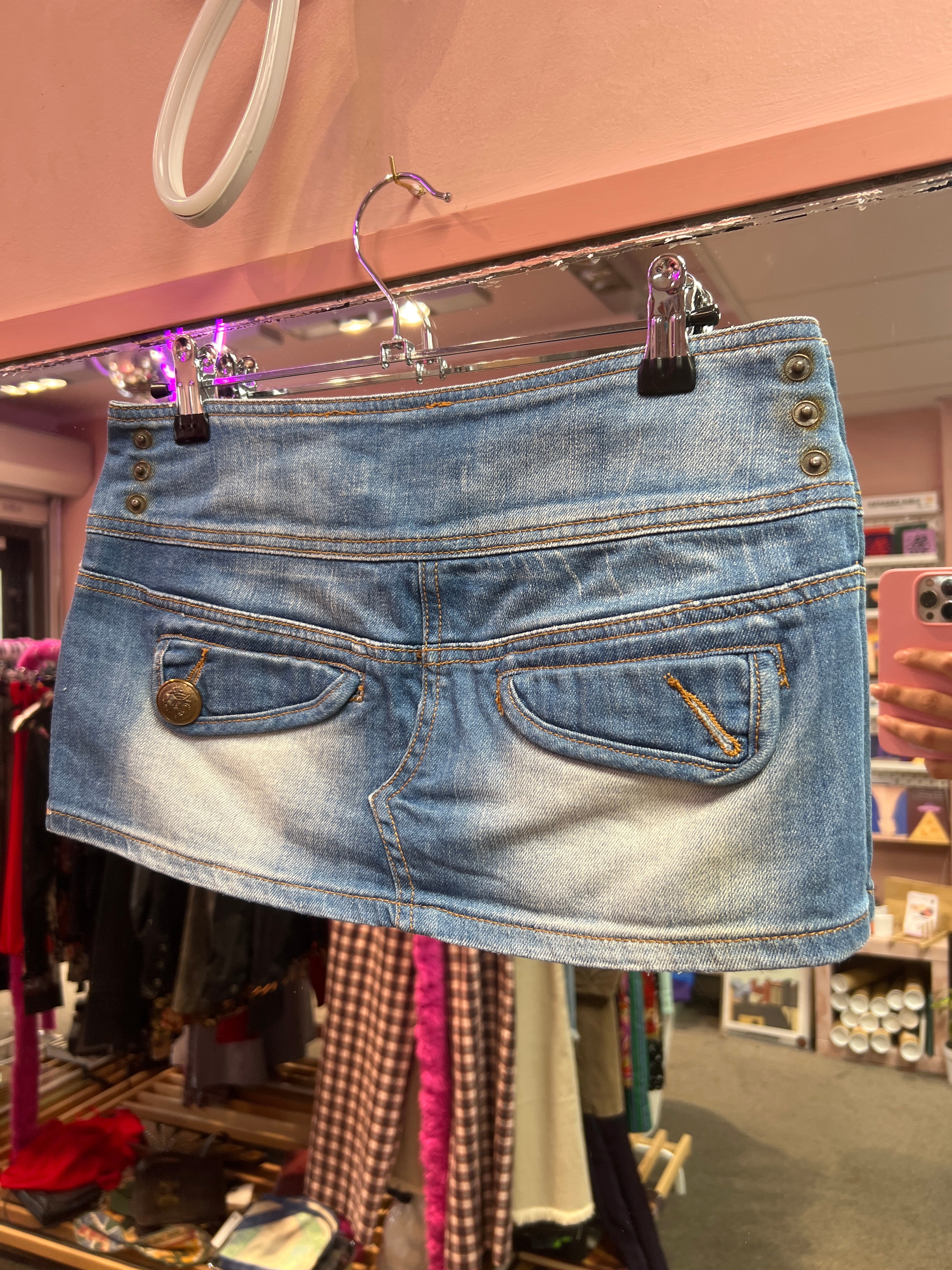 Mini mini jeans skirt