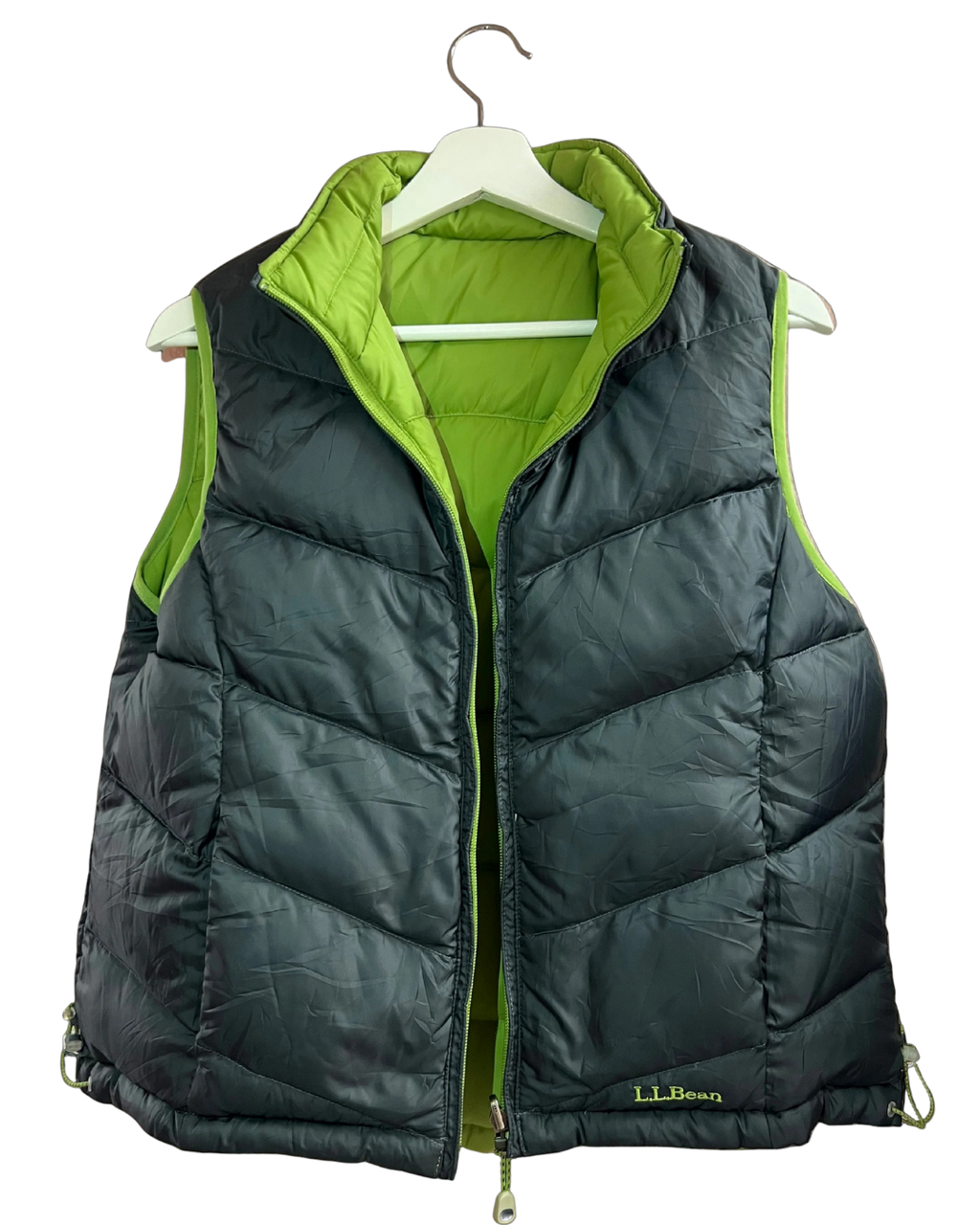 Reverseable Green and Black Puffervest