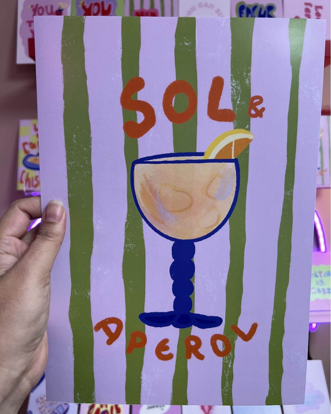 Sol & Aperol Poster & Postcard