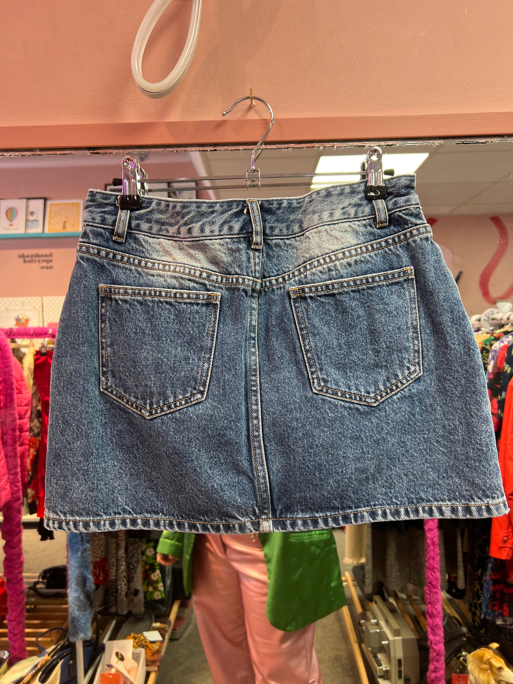 Mini skirt Jeans Wear big pockets on the front