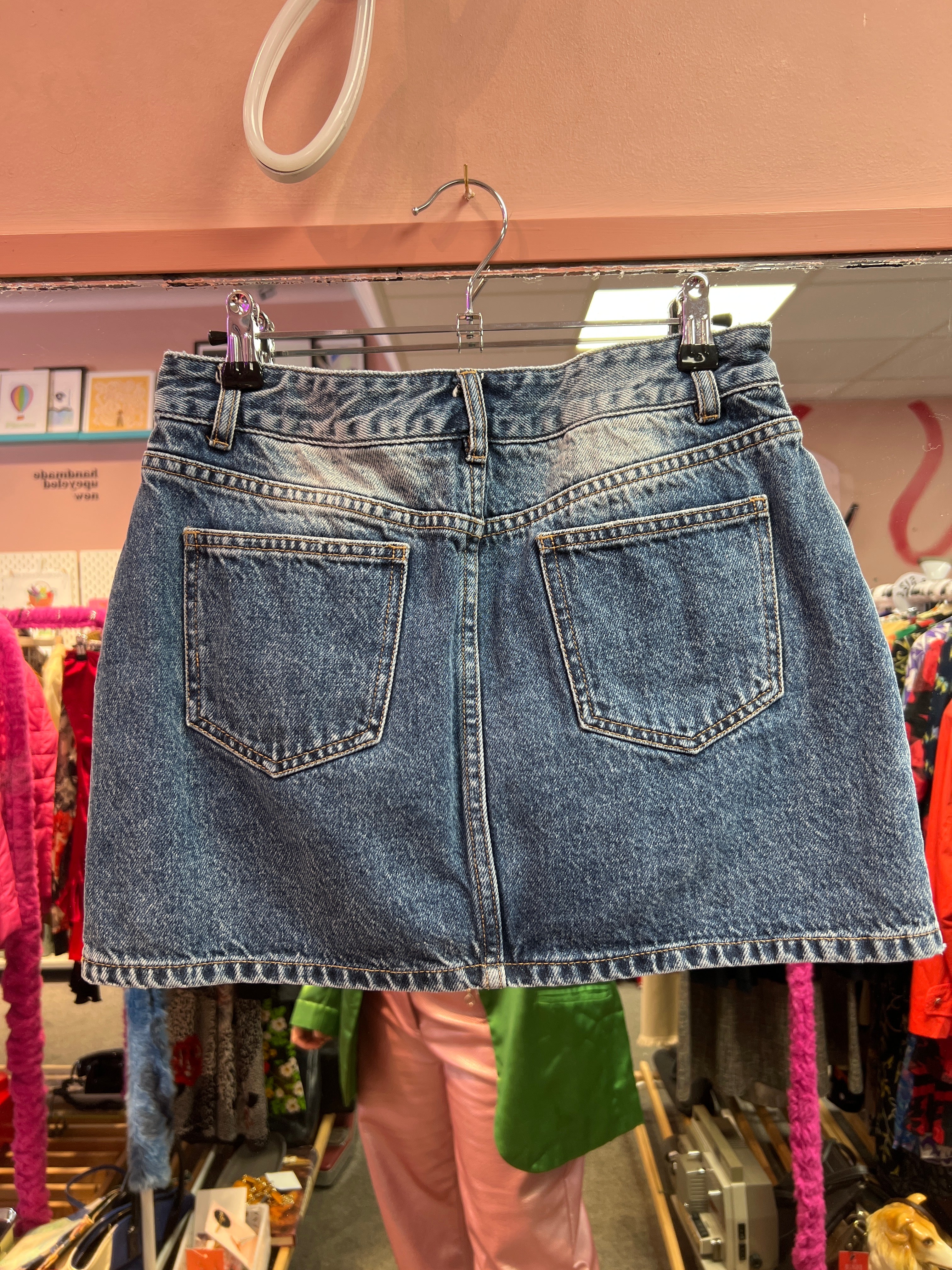 Mini skirt Jeans Wear big pockets on the front