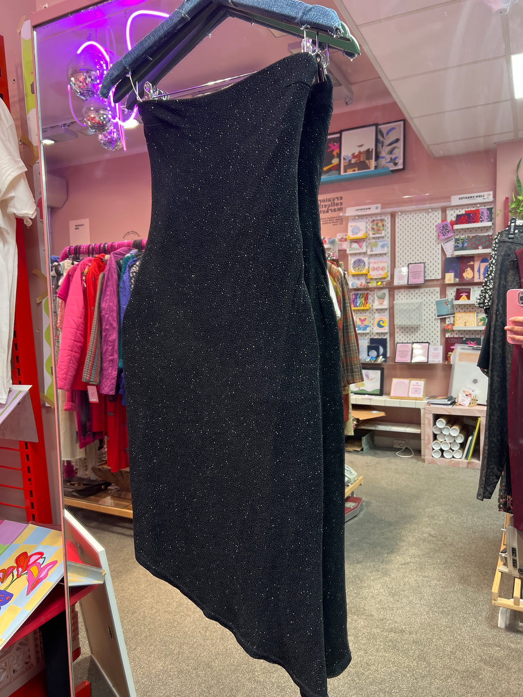 Sparkly black dress Y2K vibes Jessica McClintock