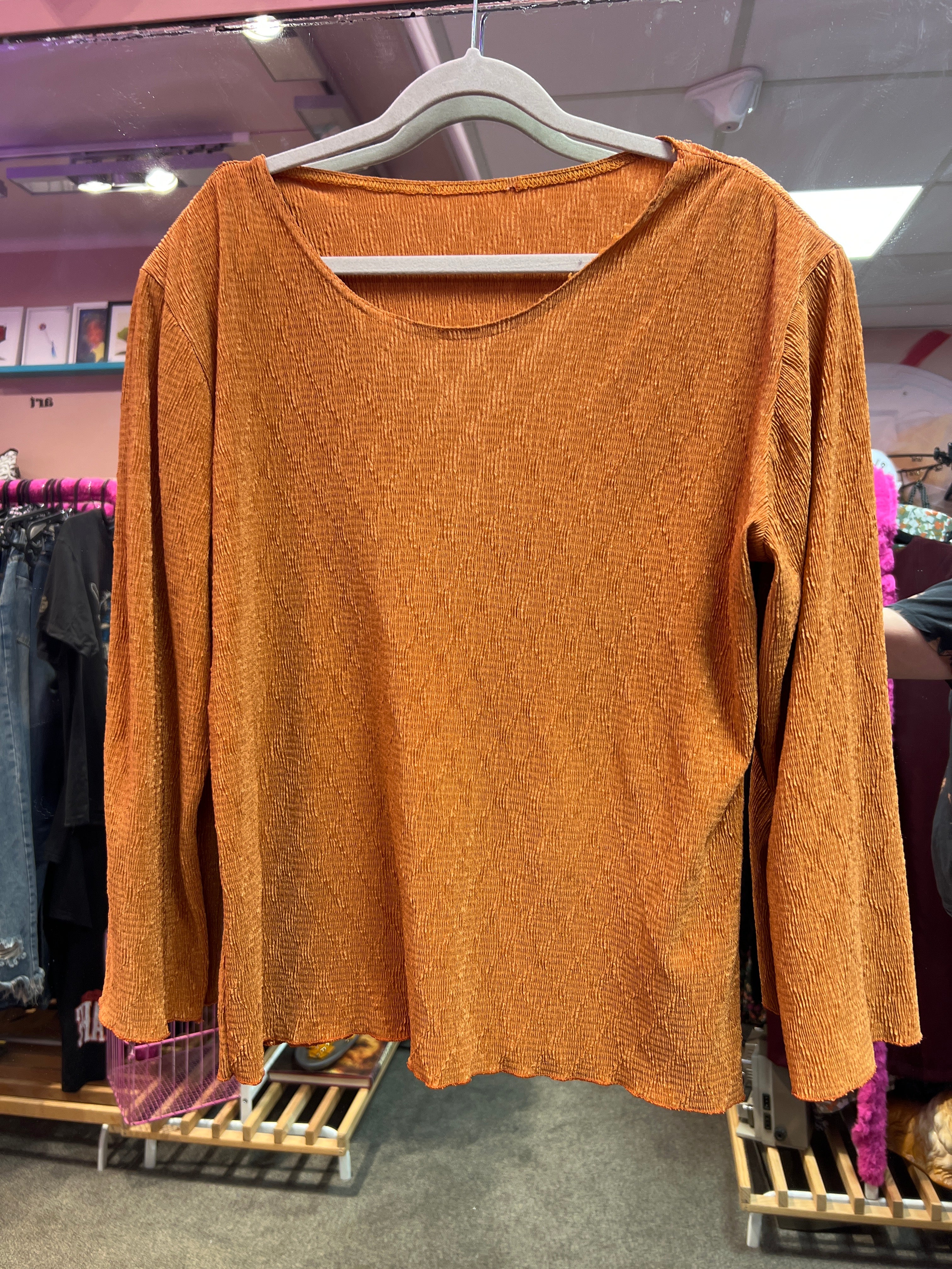 Orange vintageblus