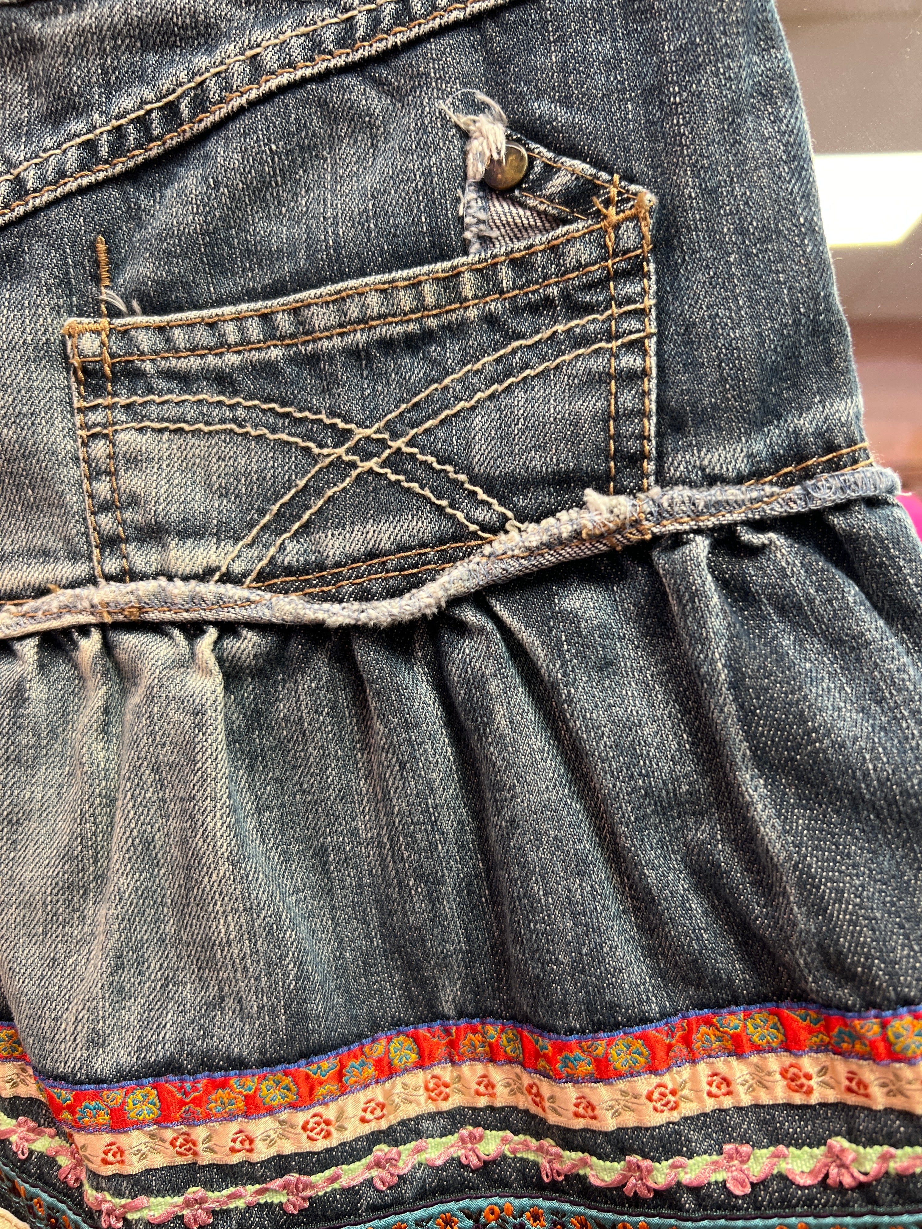 Upcycled Benetton jeans Skirt