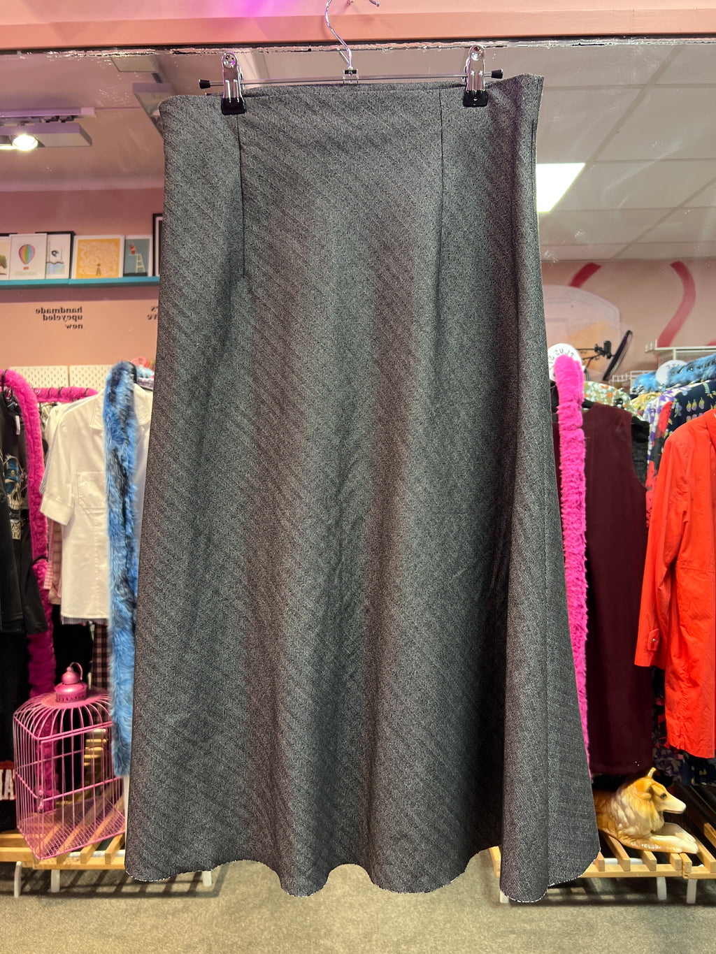 Long grey skirt