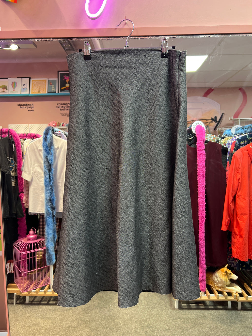 Long grey skirt