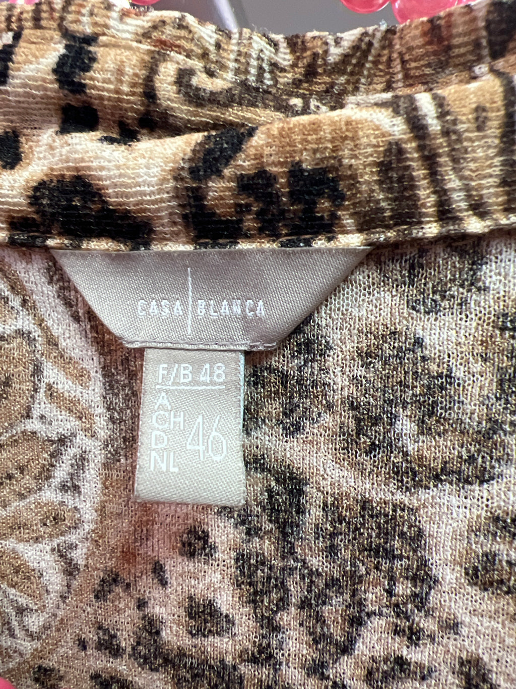 Casa Blanca animal print top