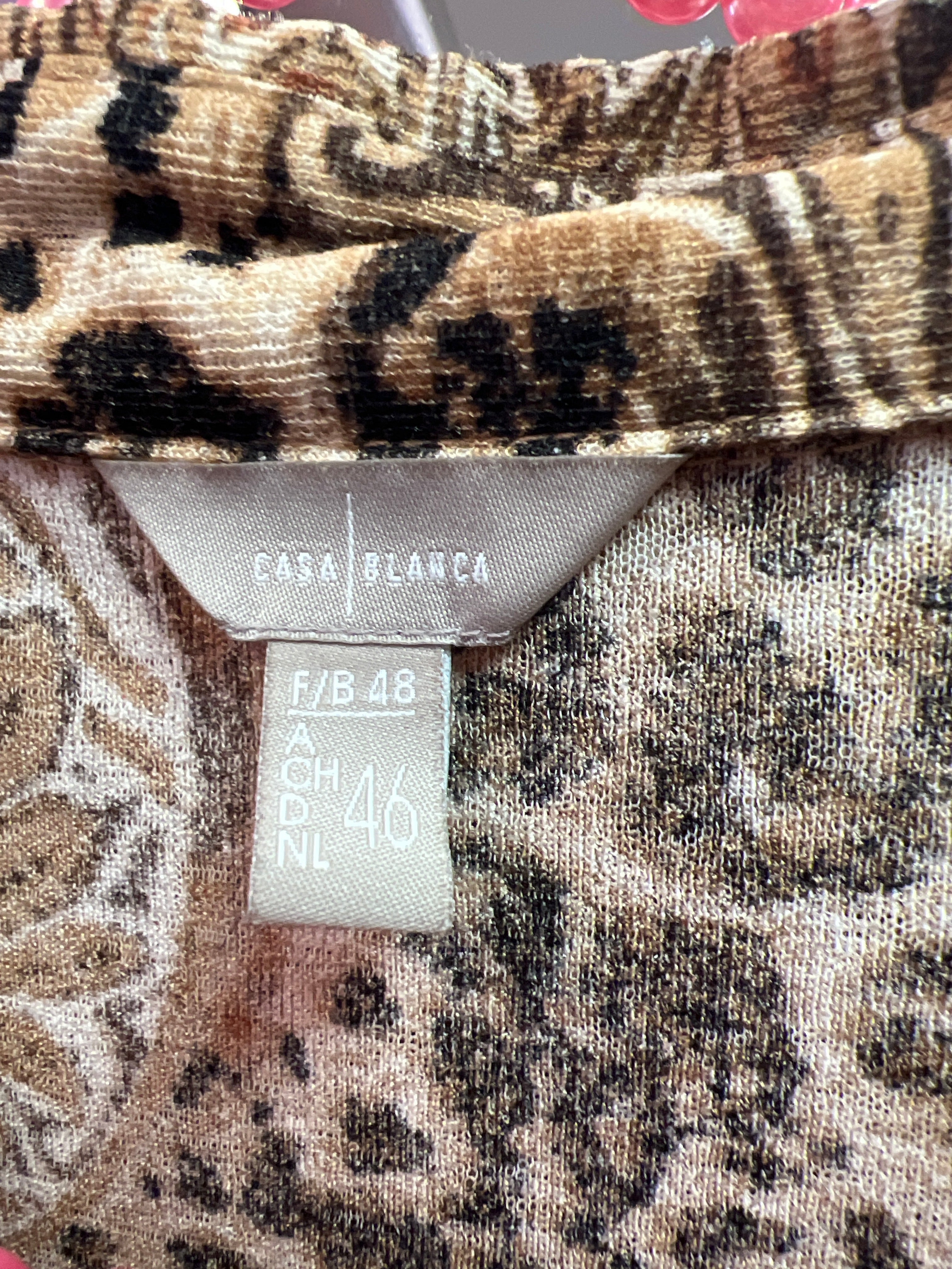 Casa Blanca animal print top