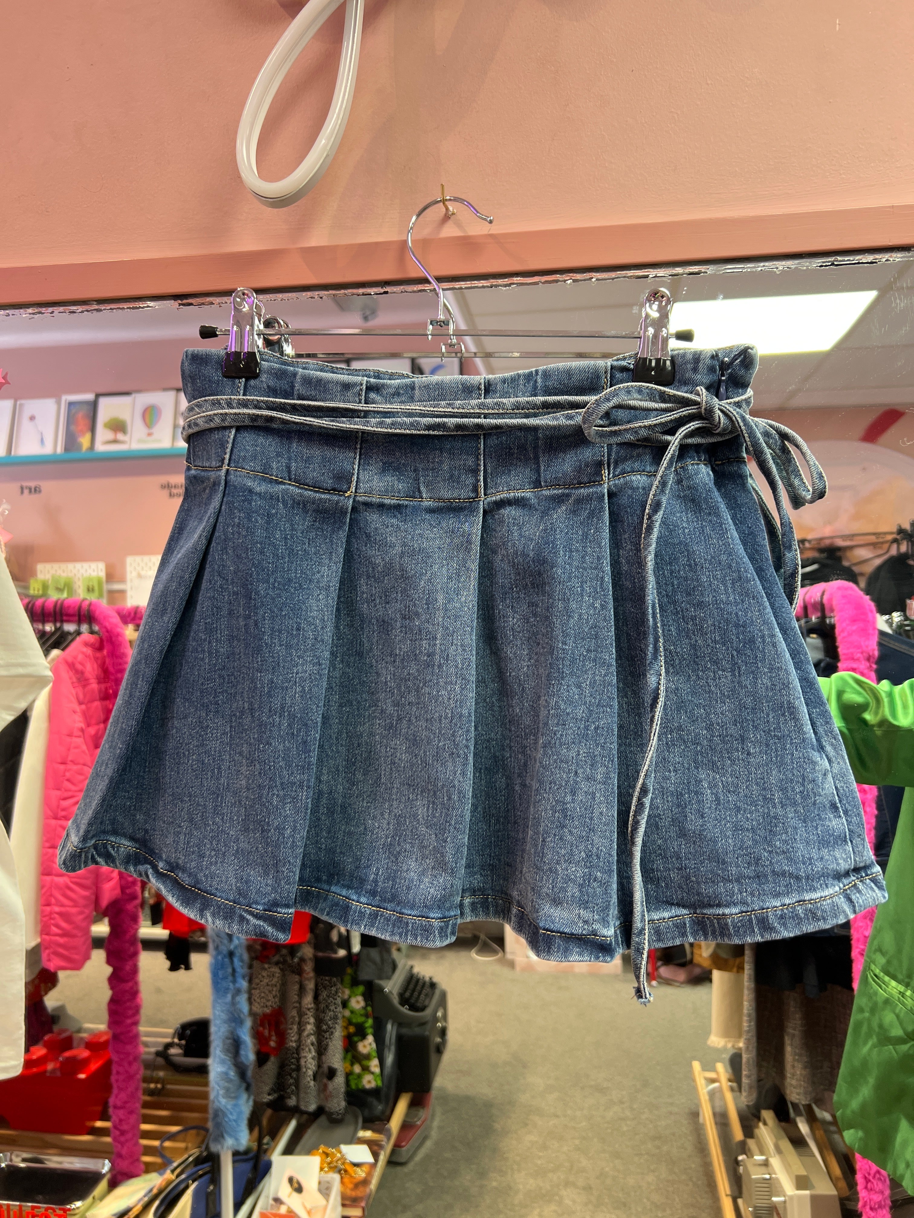 Pleated jeans skirt Tiger Mist