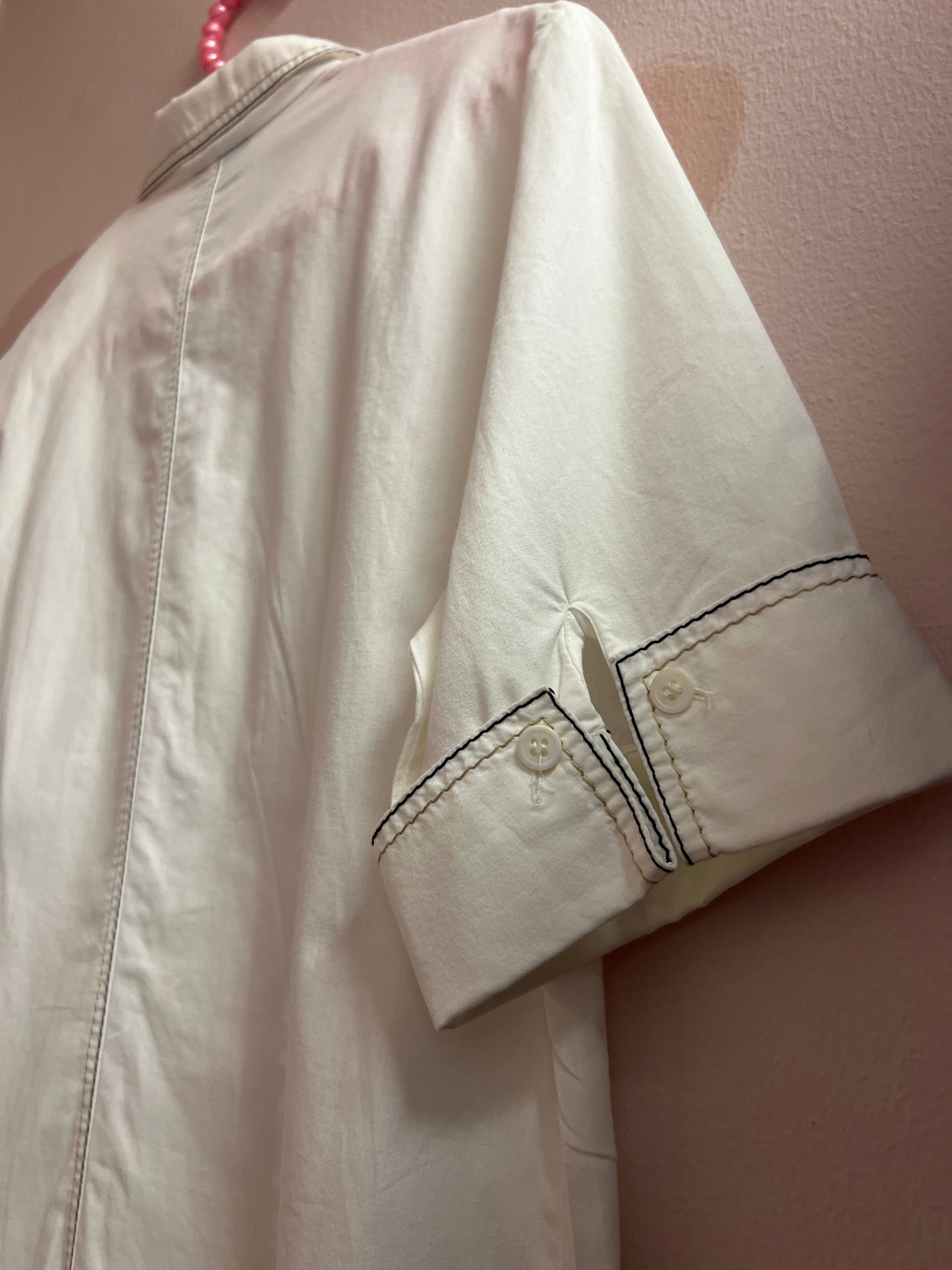 White shirt with cool details