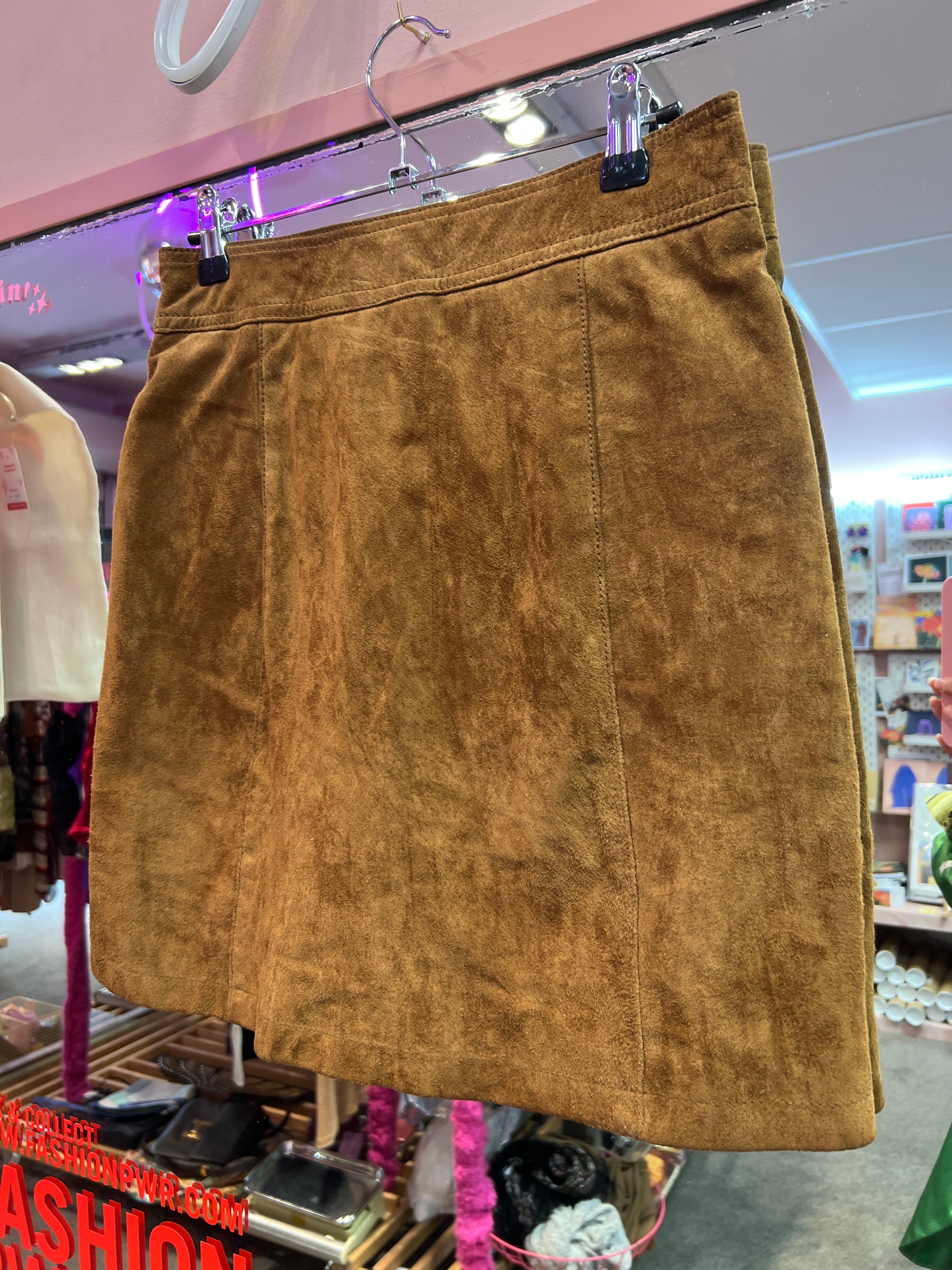 Brown Pepe Leather skirt