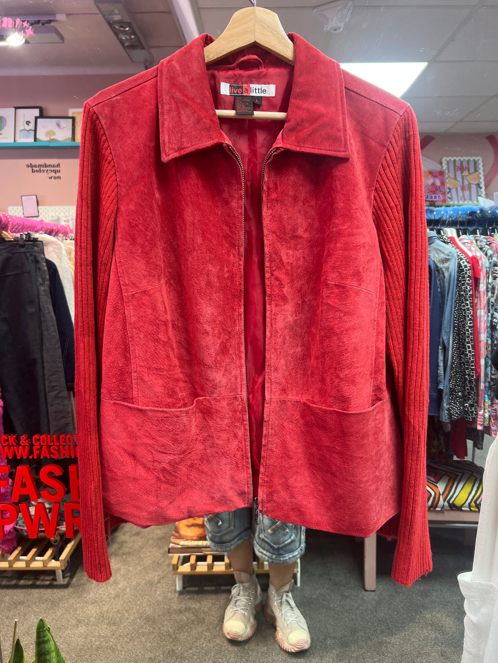 Red Leather Jacket Live a Little
