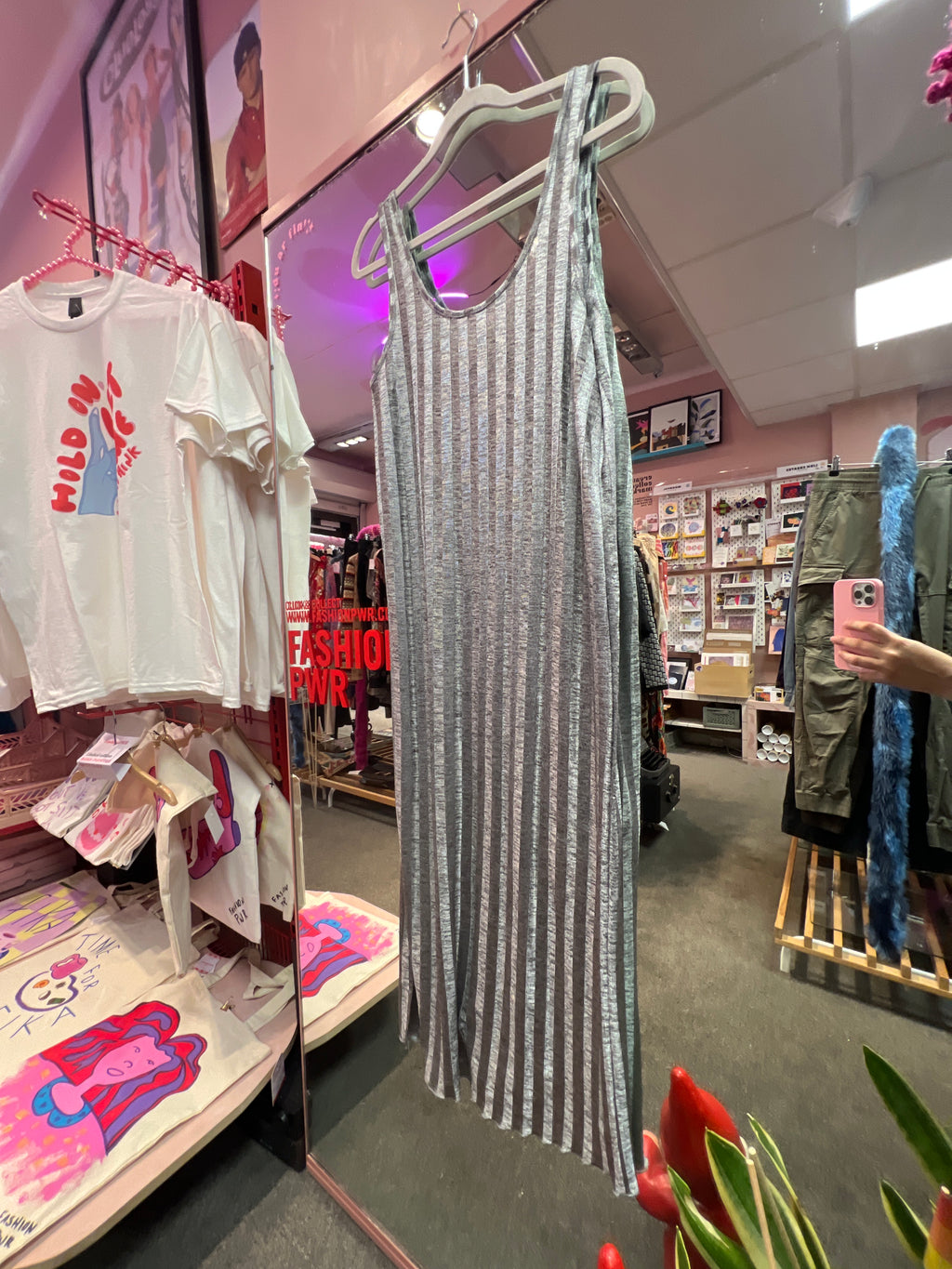 Shiny metallic dress