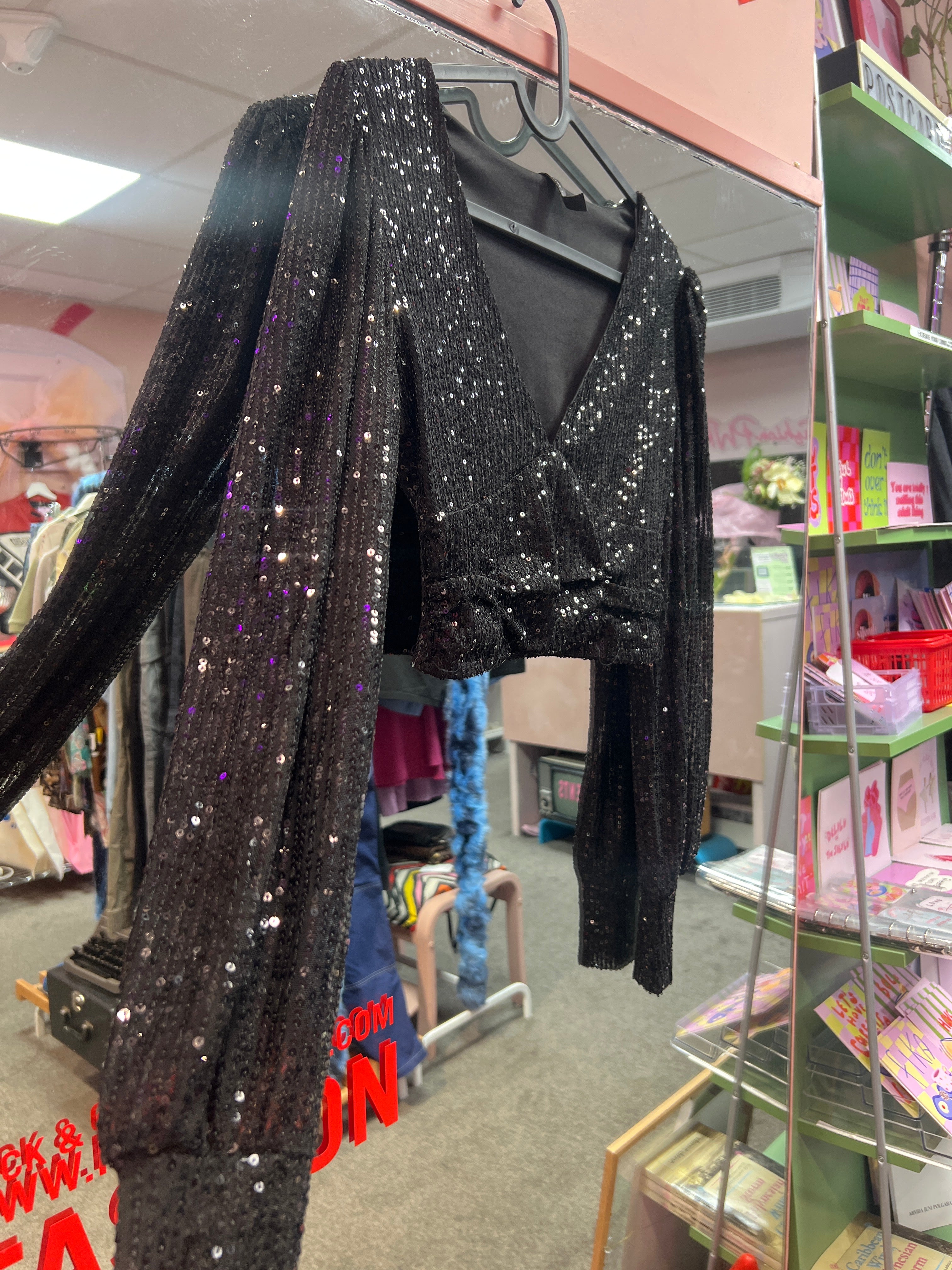 Sequin cropped top Amisu