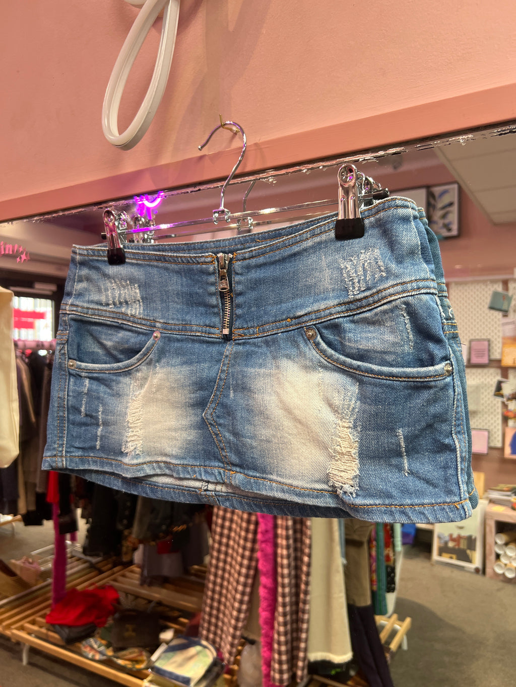 Mini mini jeans skirt