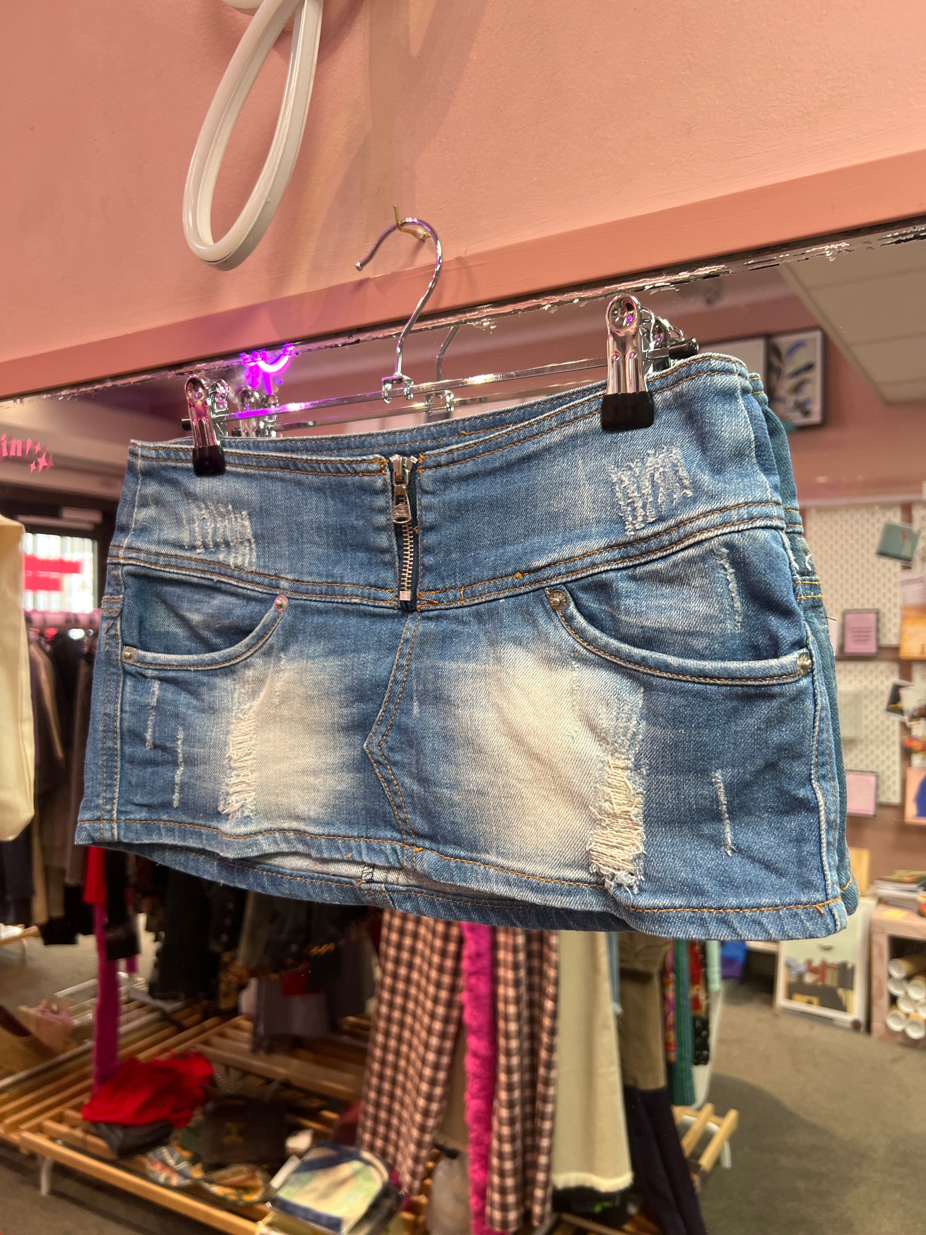Mini mini jeans skirt