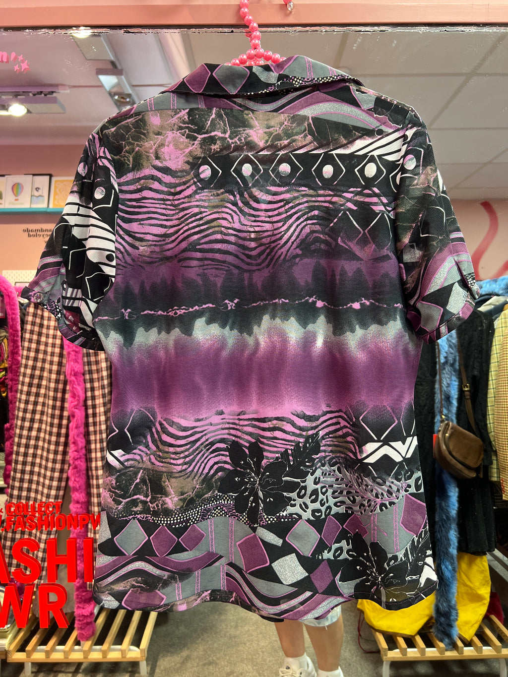 See through purple top Wissmach