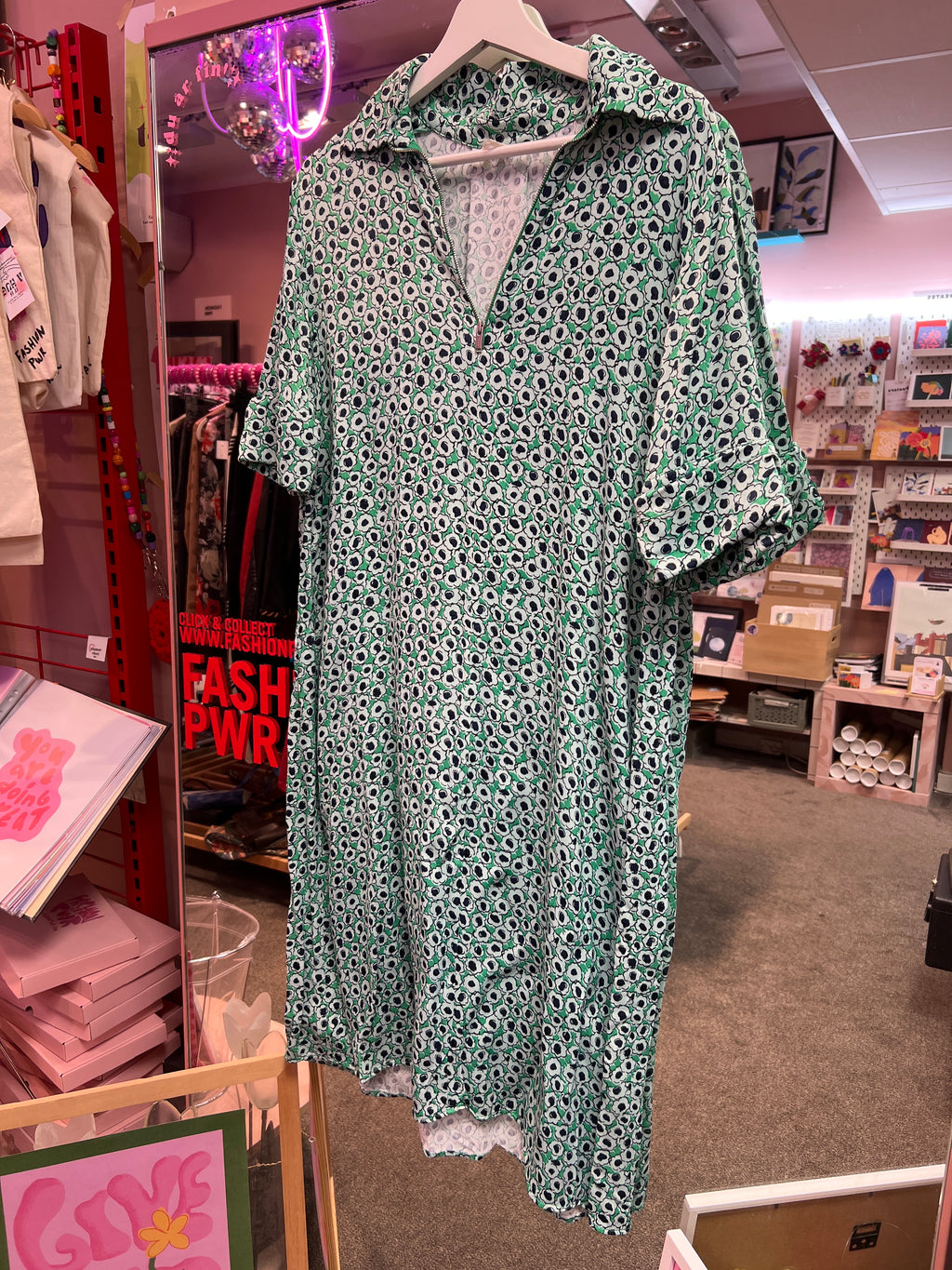 Arket green flower dress