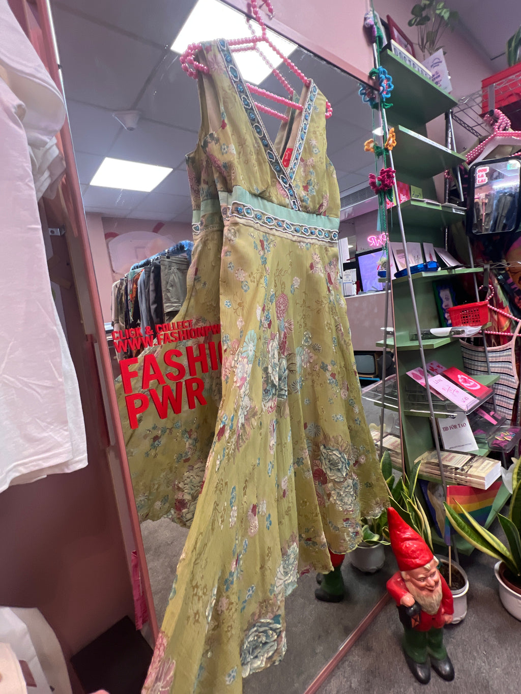 Green flower Derhy dress