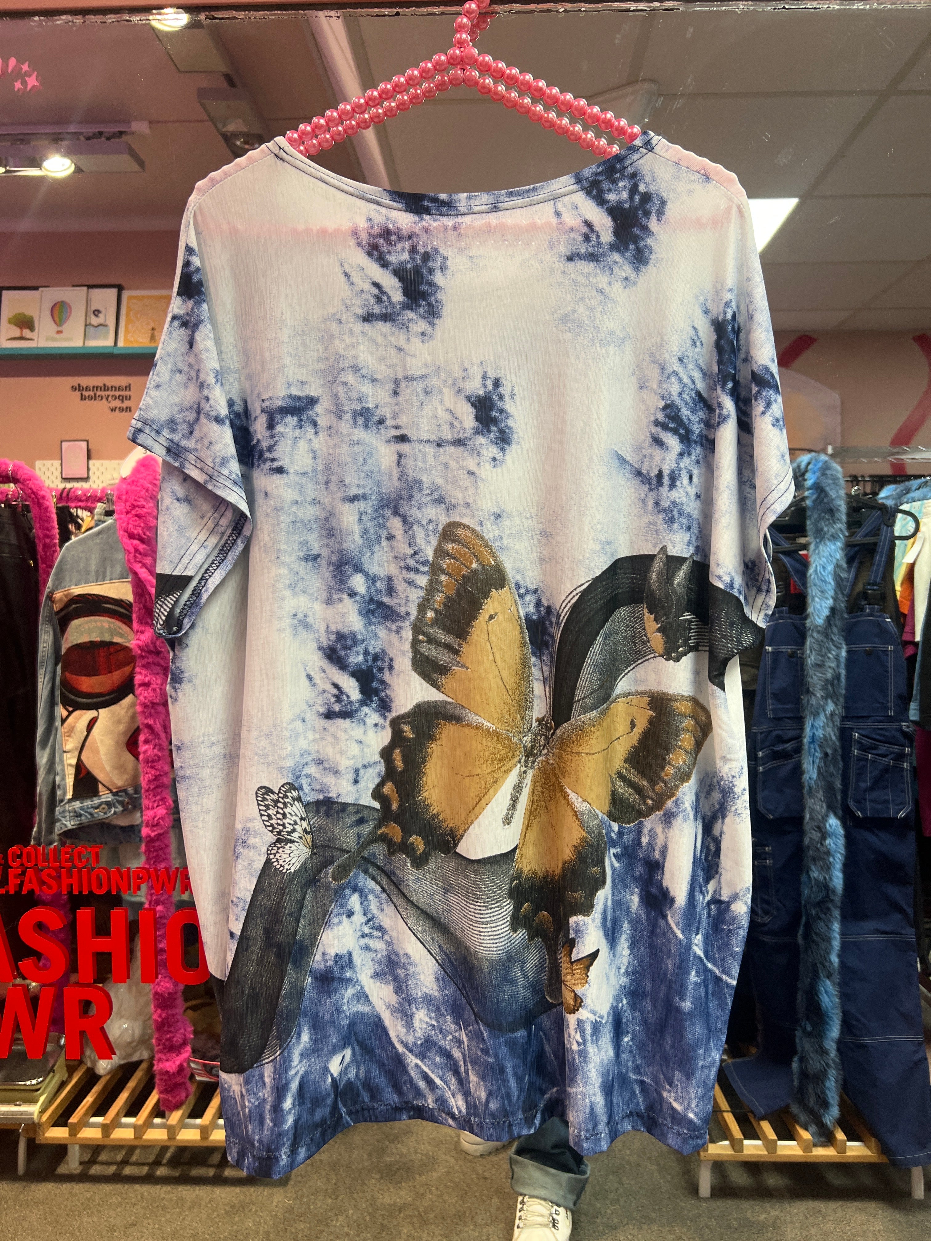 Butterfly strass tie-dye