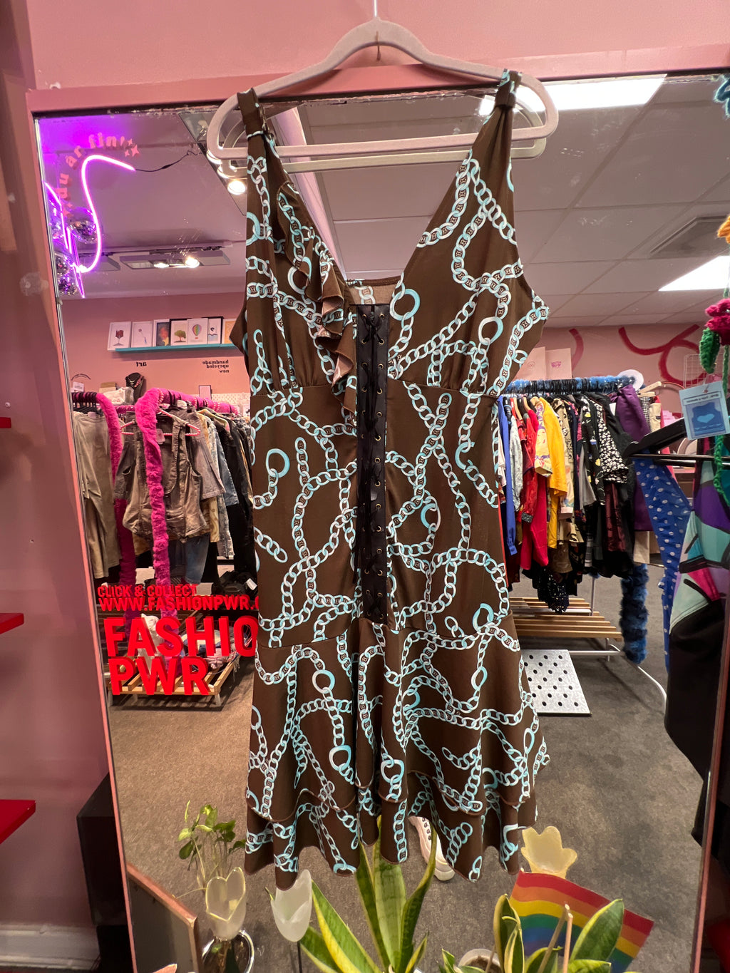 Blue chains dress