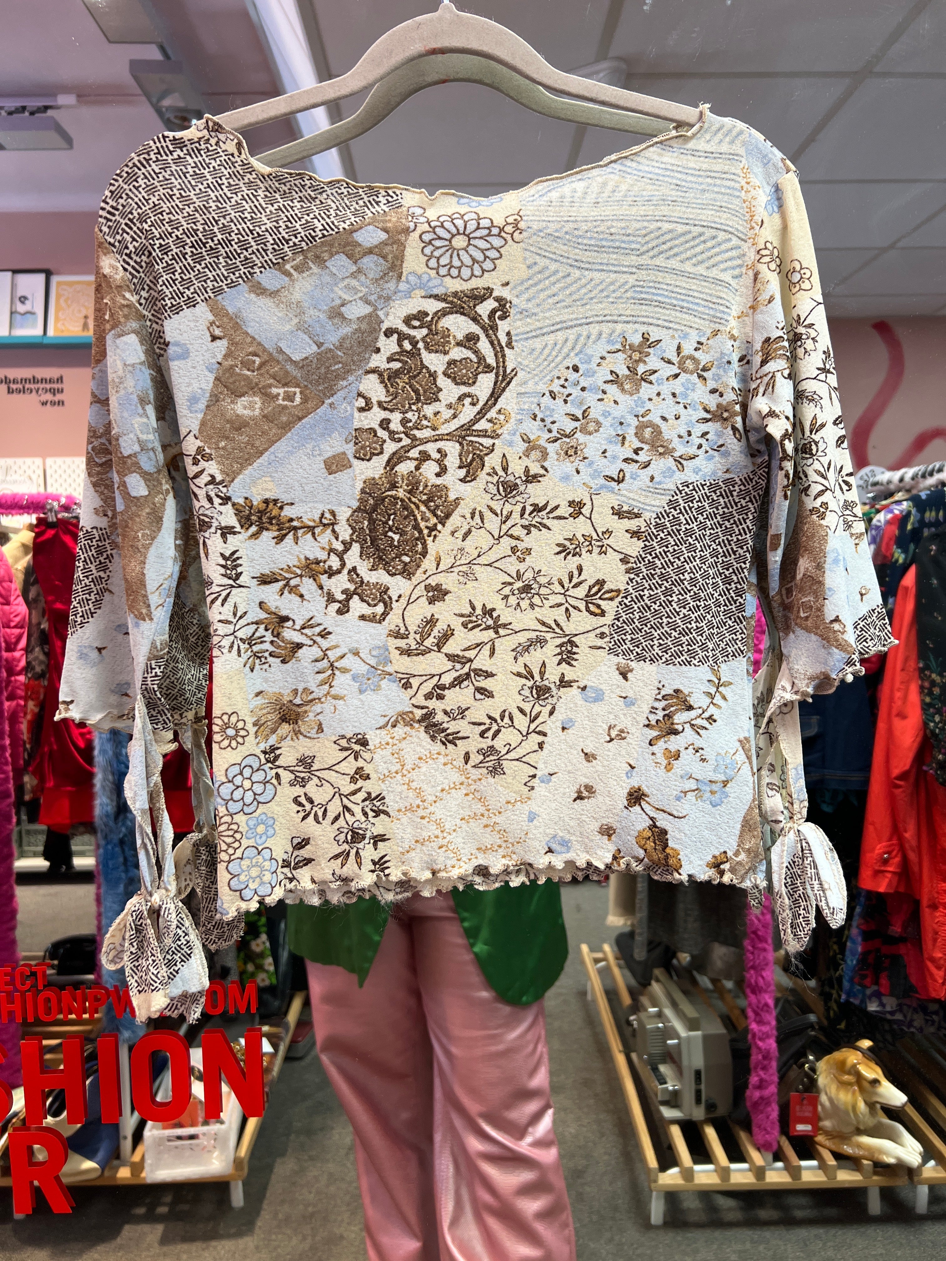 Fairy blue mesh top