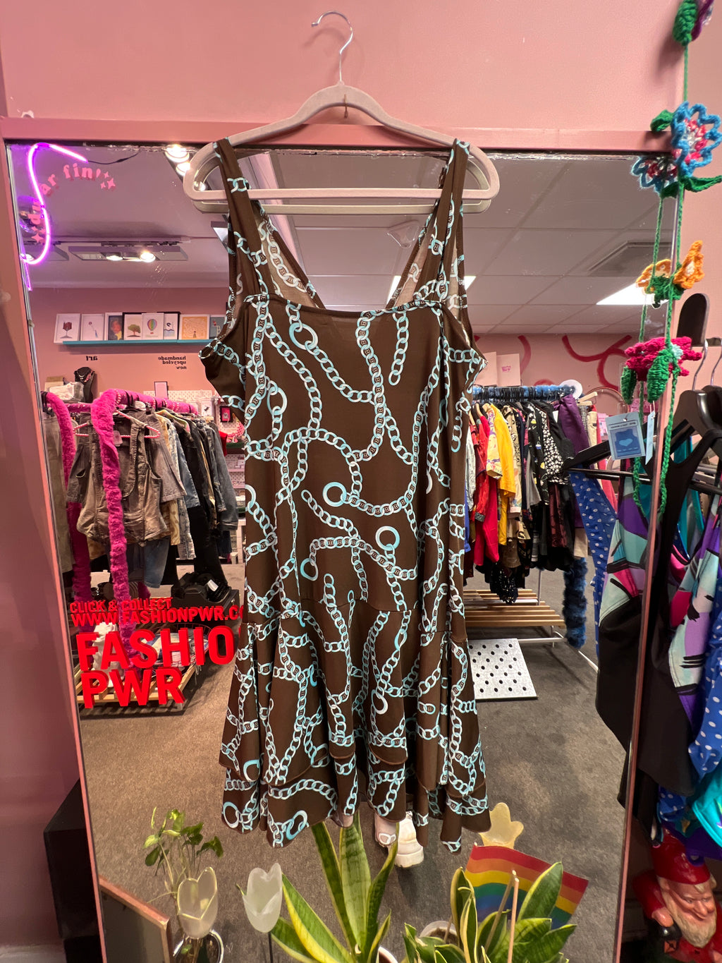 Blue chains dress