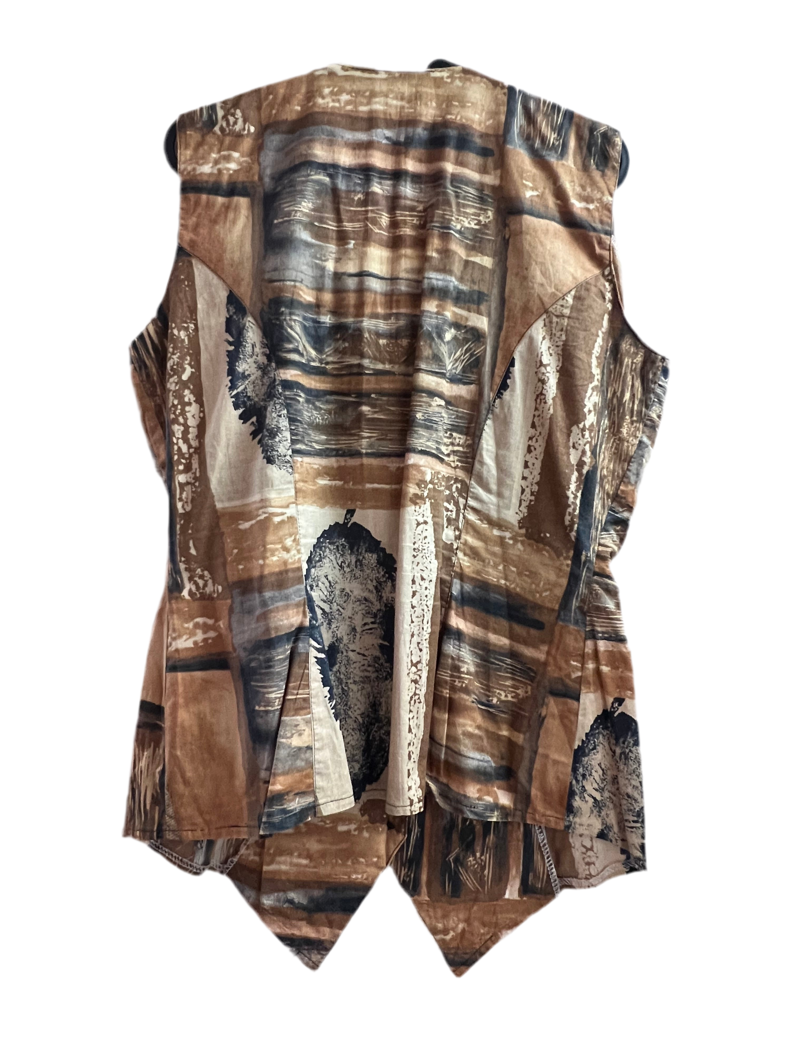 Brown Patterned 70s vest