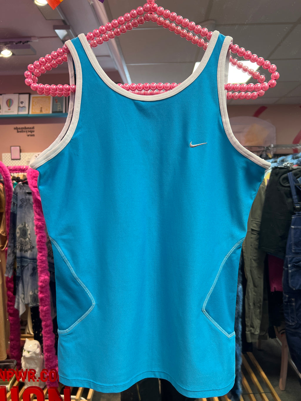 Nike blue y2k vibes top