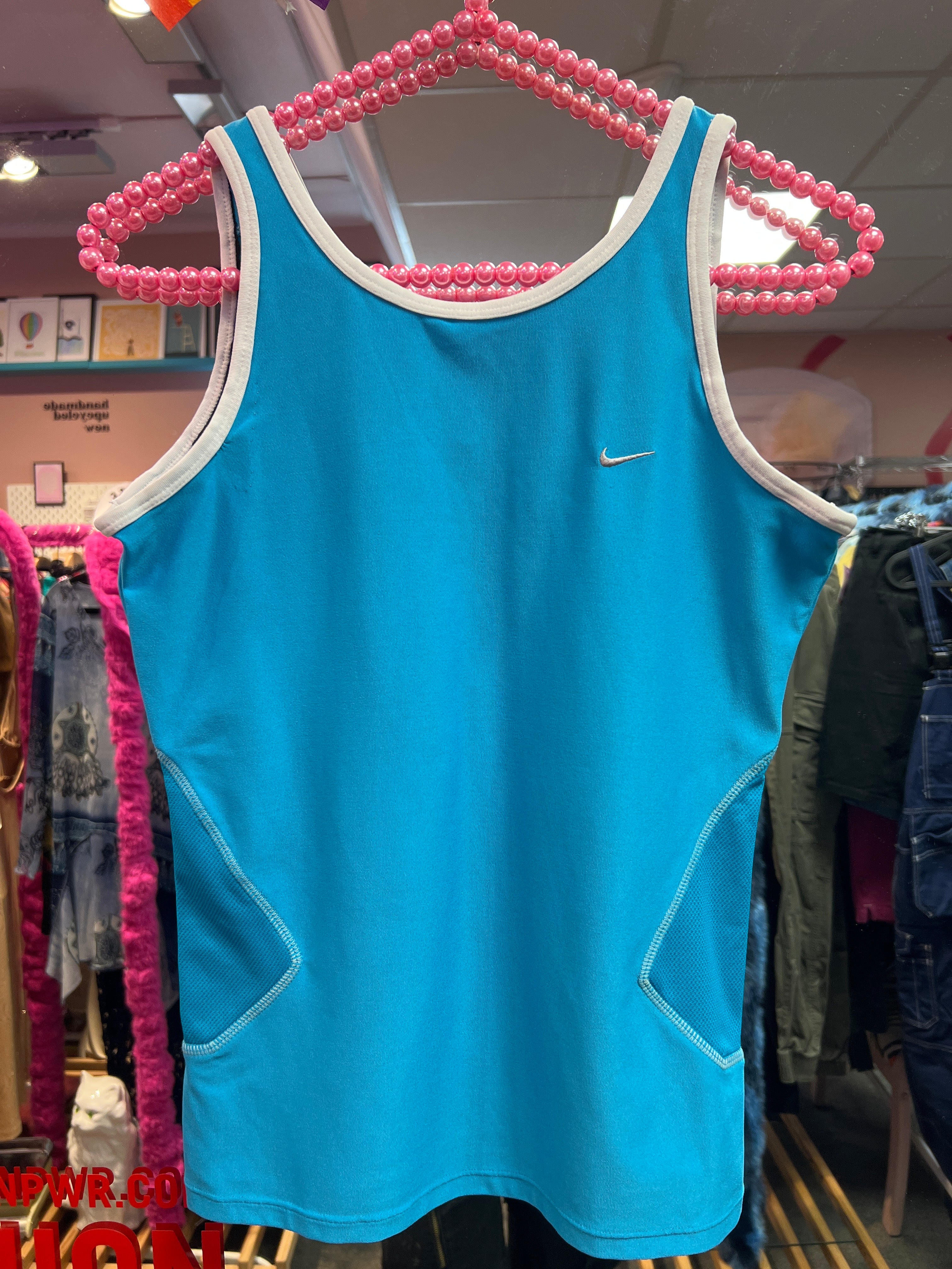 Nike blue y2k vibes top