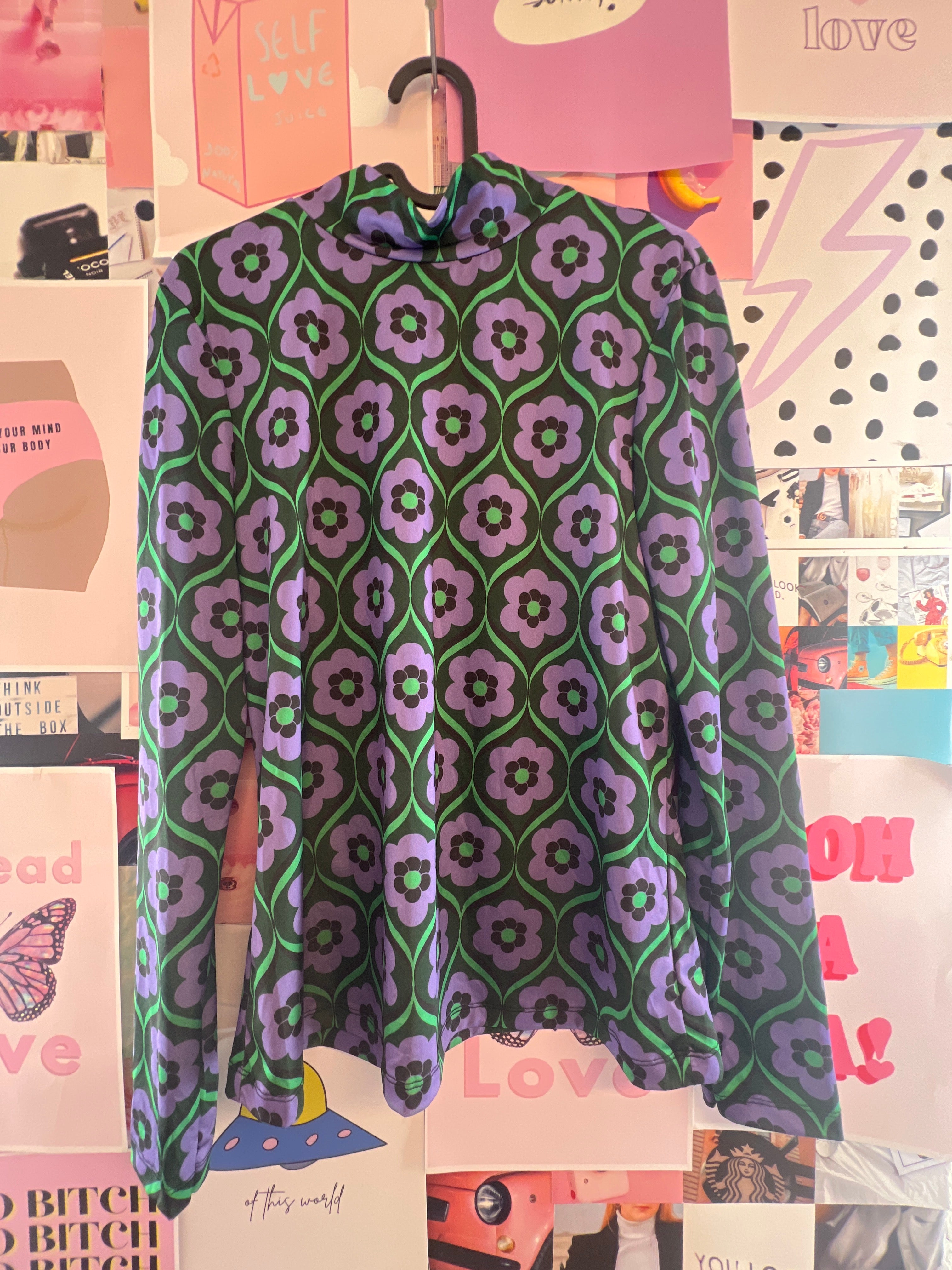 Purple "MNG" 70s Vibes Top