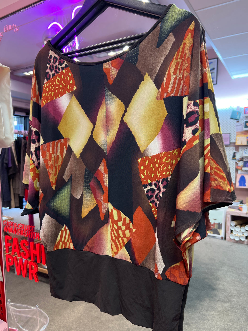 Brown patterned top Espressa USA