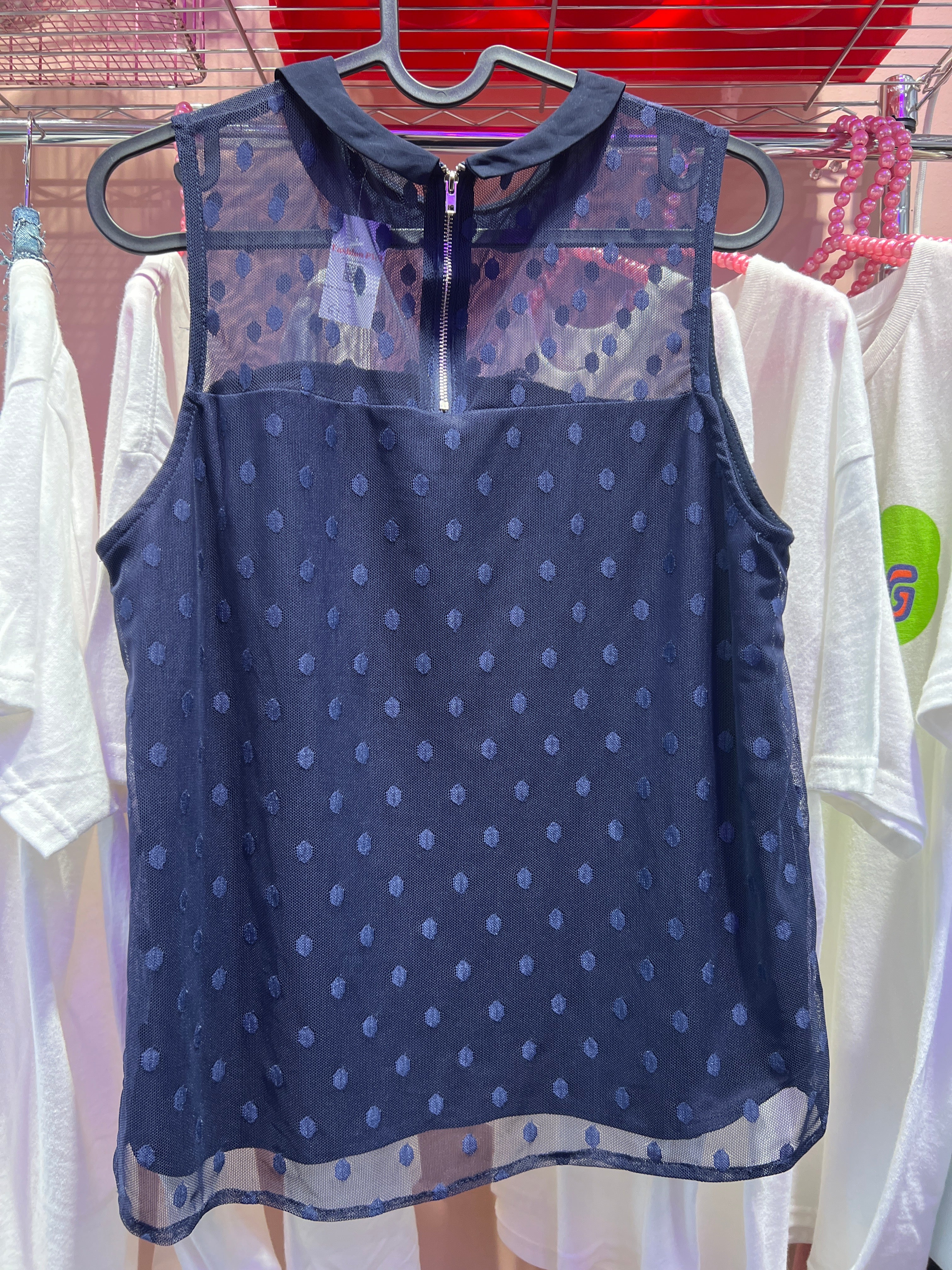 Blue polka dots