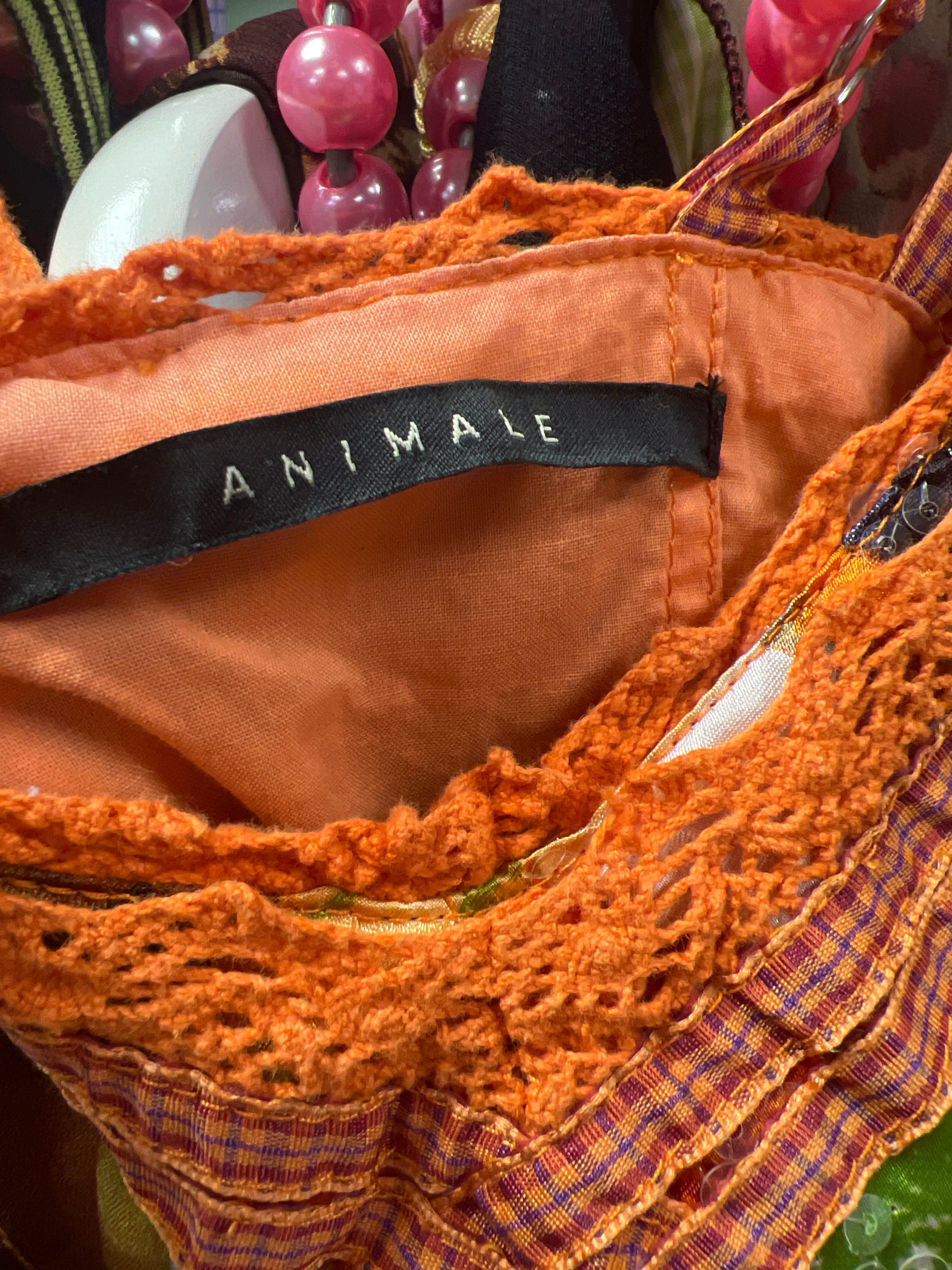 Animale orange colorful dress