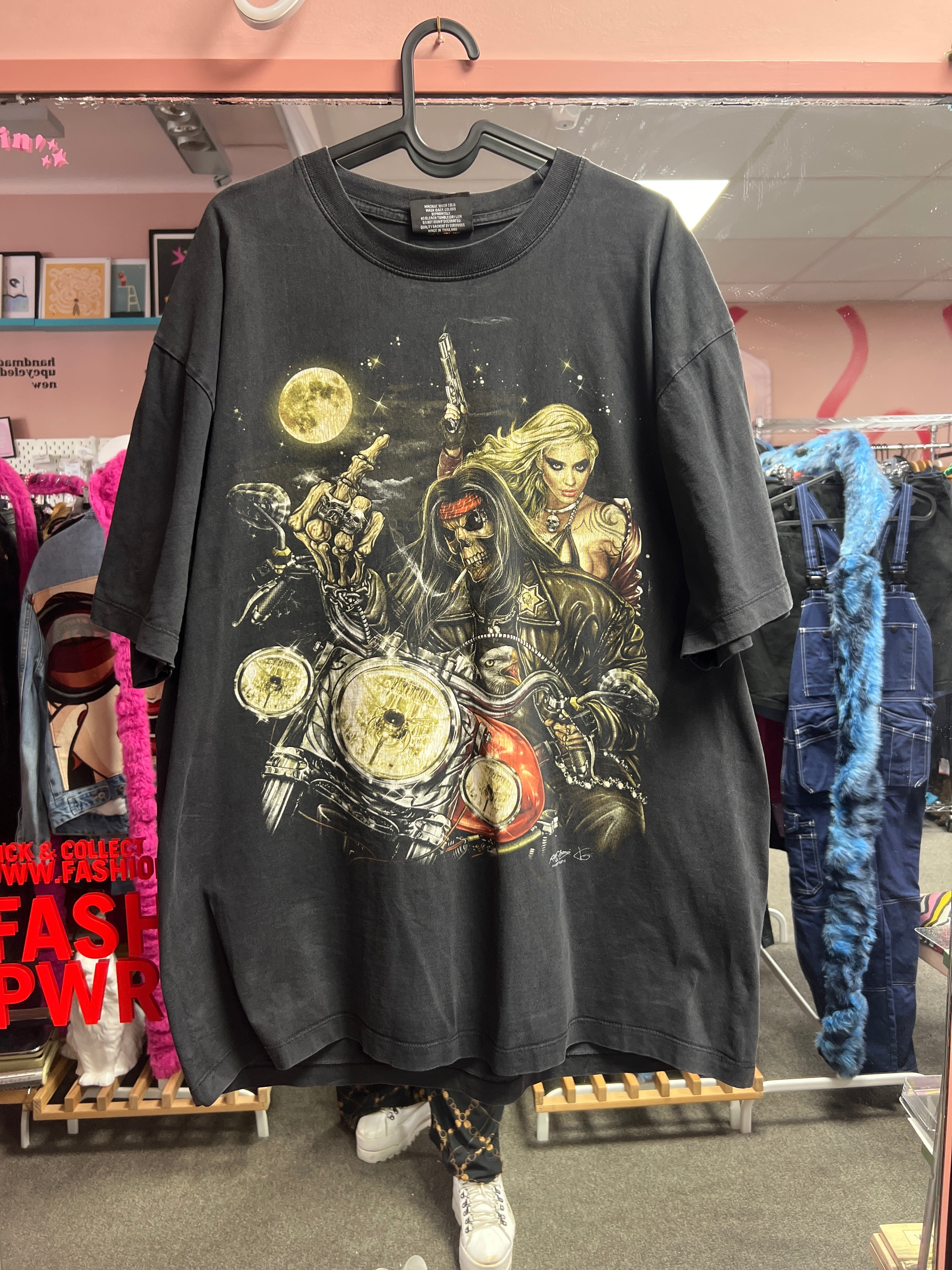 Motorcycle skull tshirt