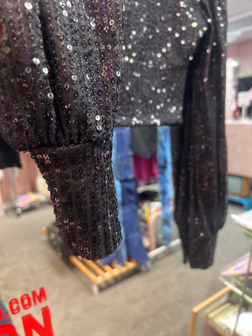 Sequin cropped top Amisu