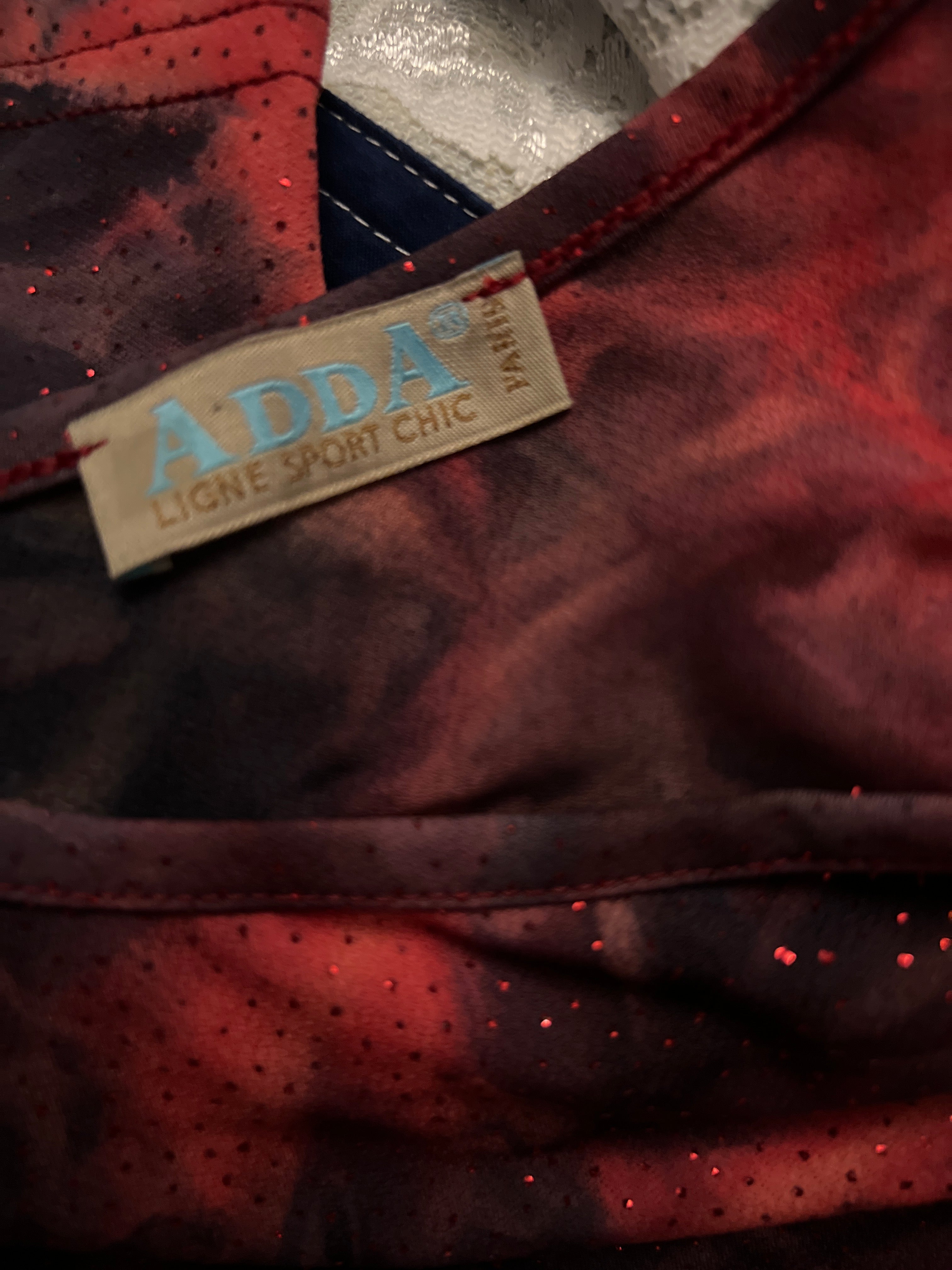 Glittery red Y2K vibes ADDA top