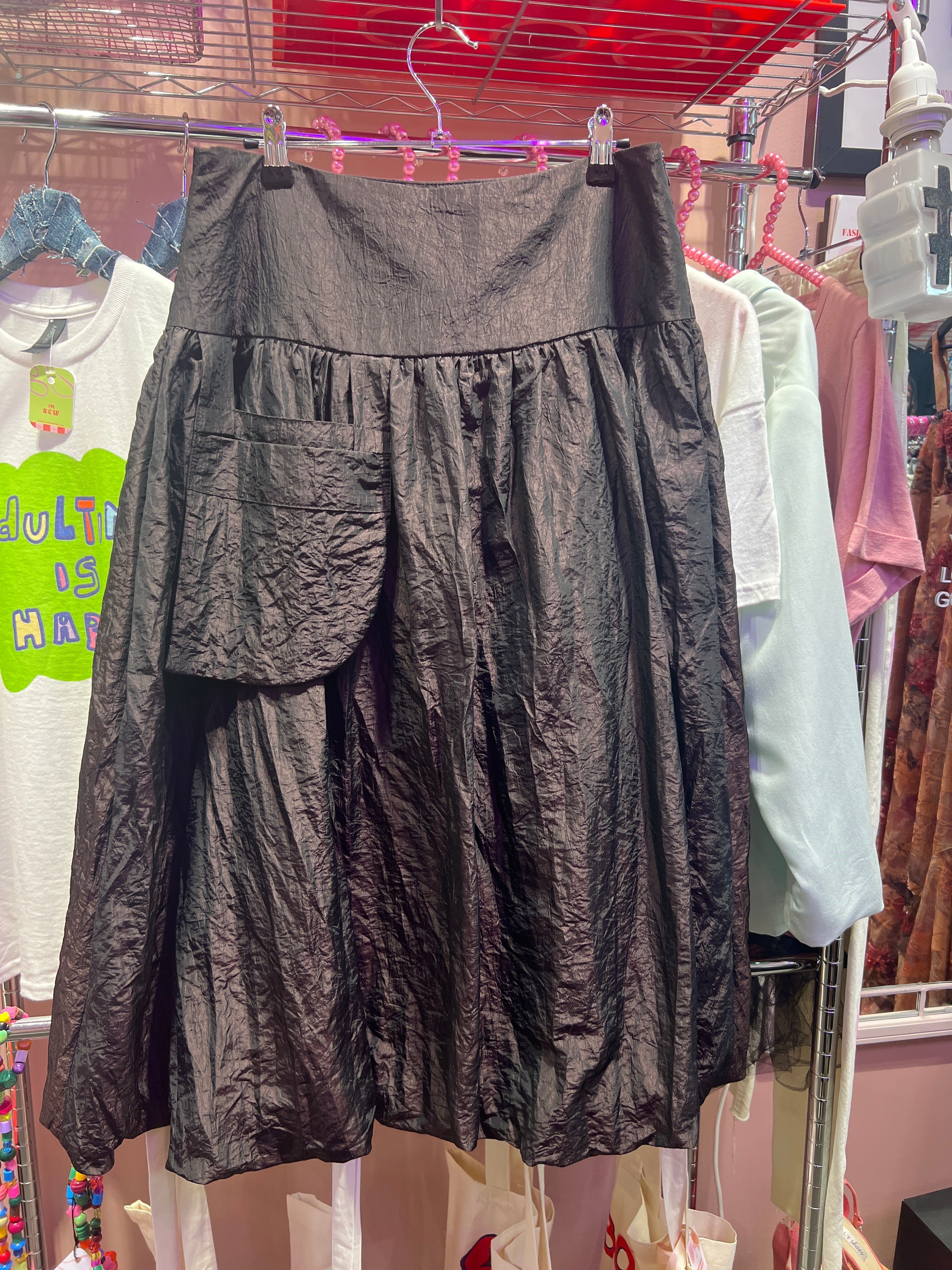 Metallic brown skirt