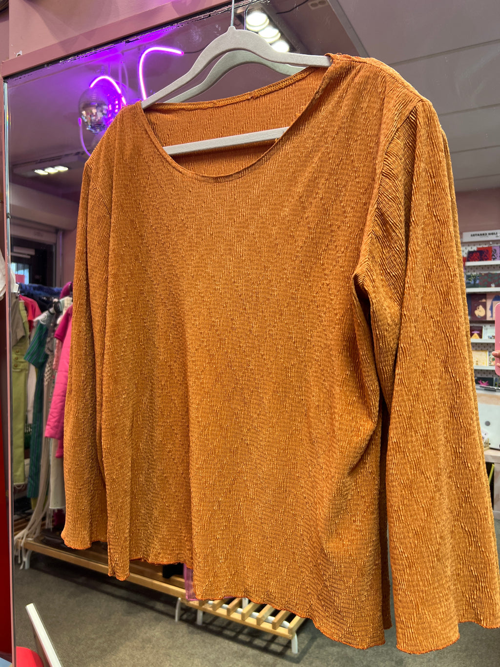 Orange vintageblus